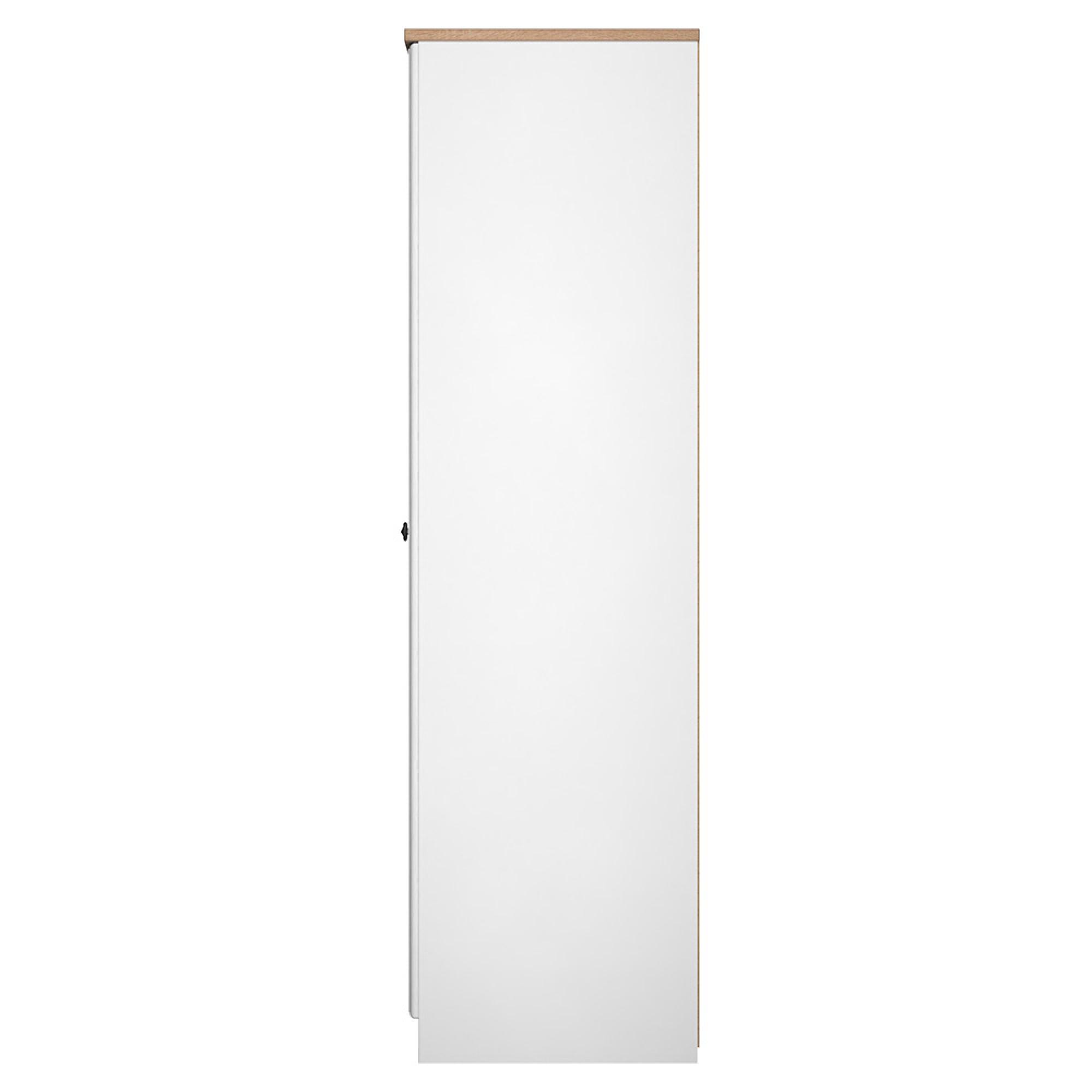 Norfolk Wardrobe - 3 Door - 1 Mirror - Triple - White and Oak
