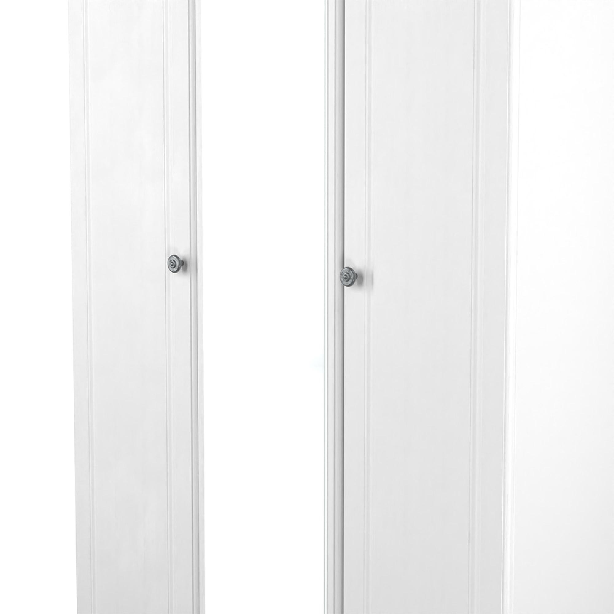 Norfolk Wardrobe - 3 Door - 1 Mirror - Triple - White and Oak