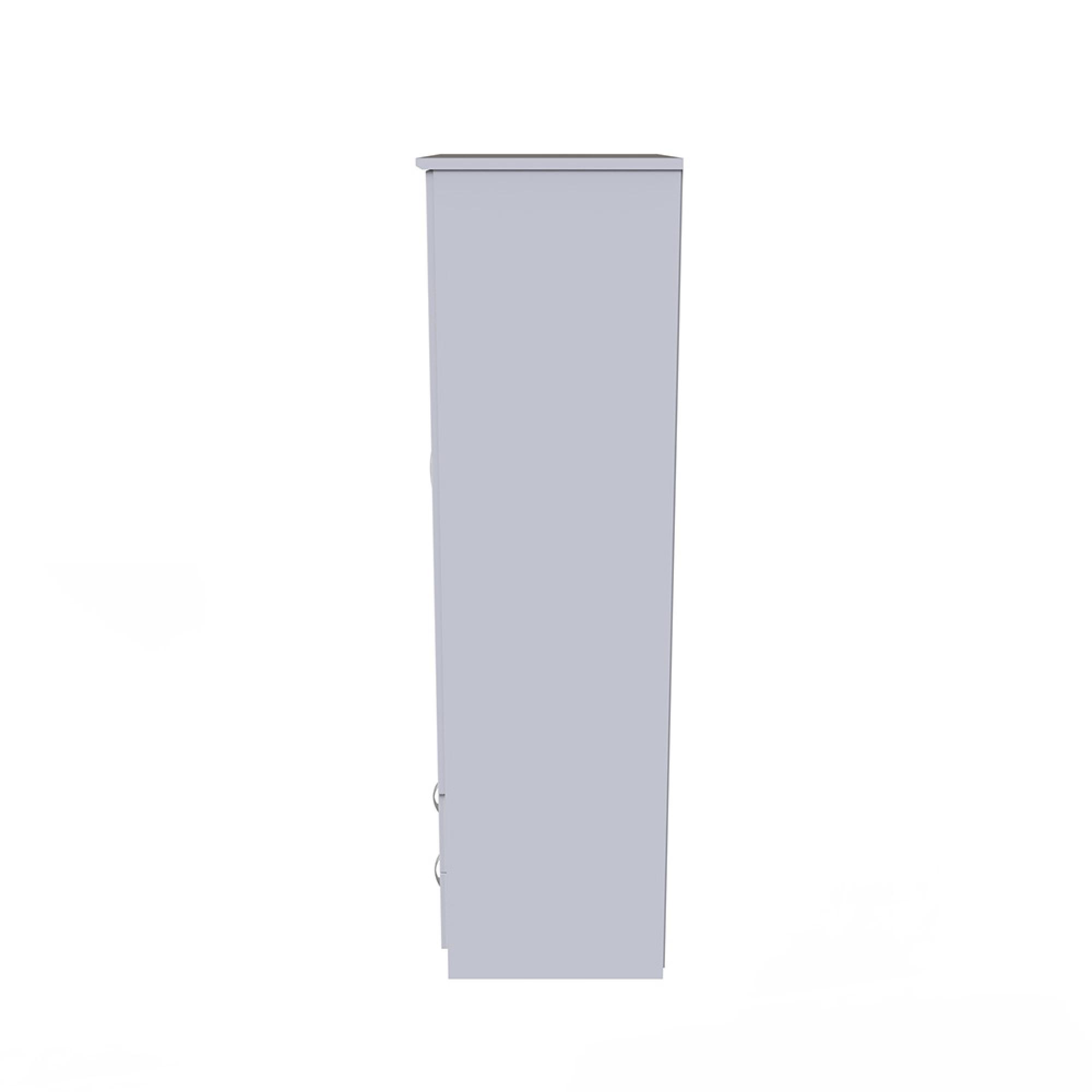 Avon Wardrobe - 2 Door - 2 Drawers - Double - White