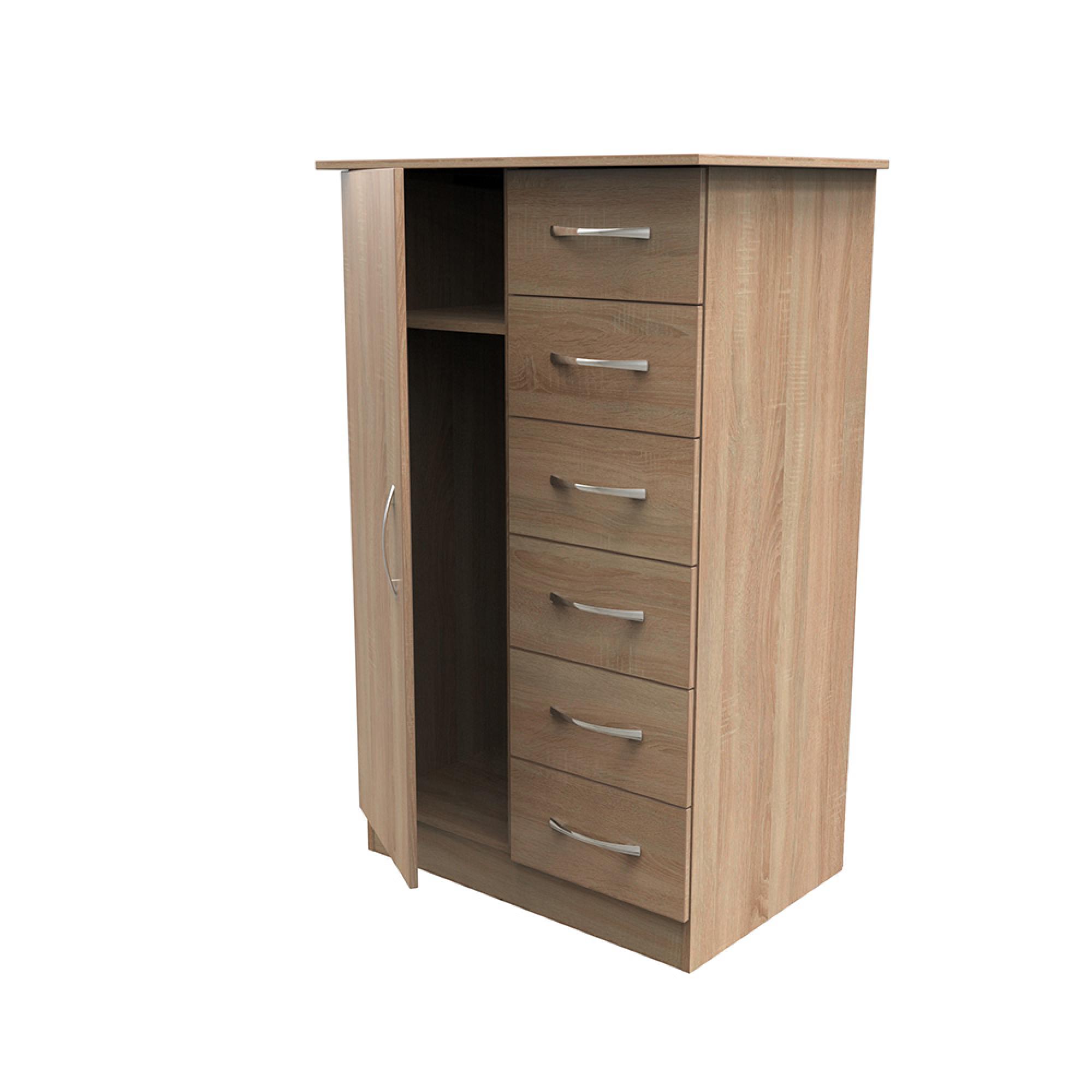 Avon Wardrobe - 1 Door - Midi - Oak