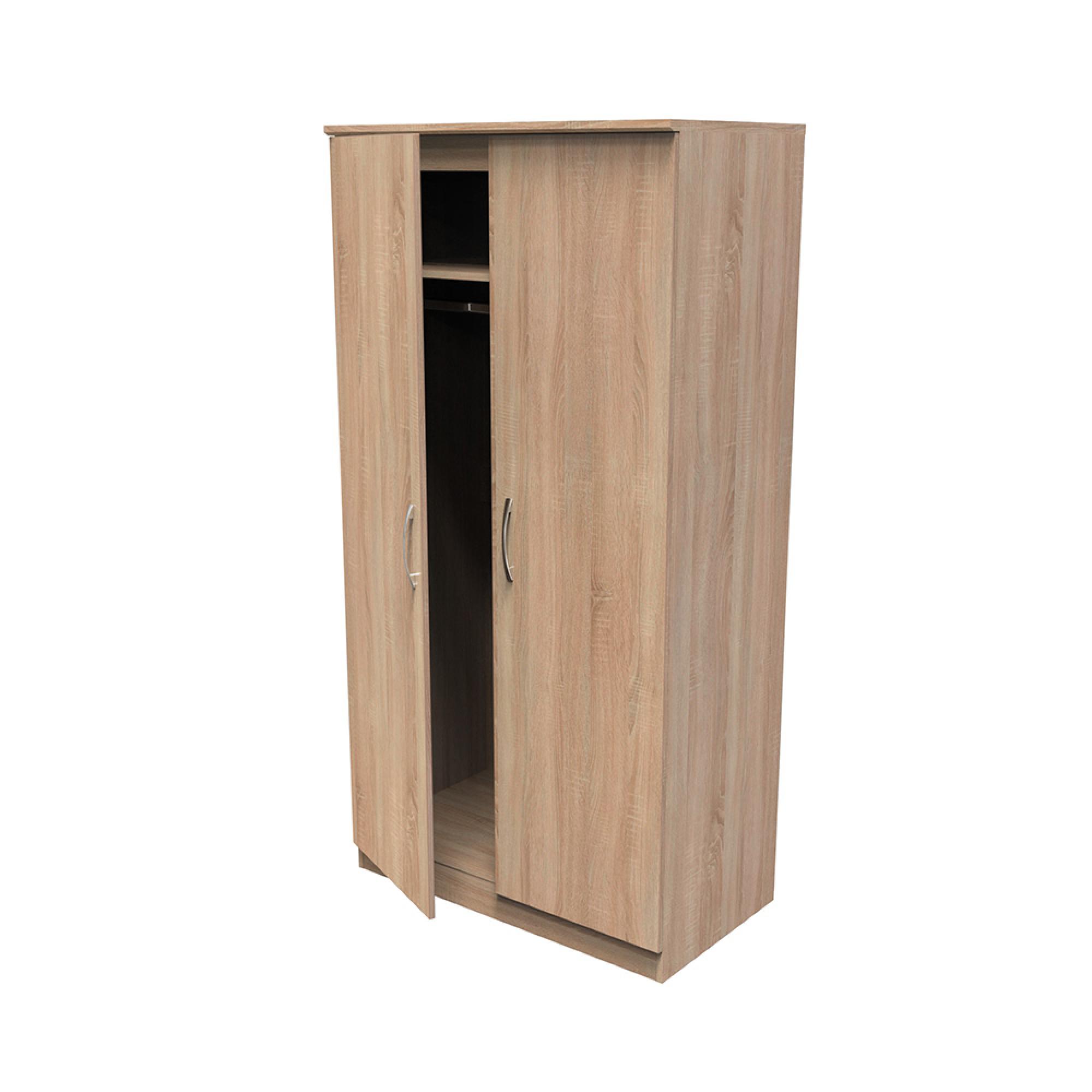Avon Wardrobe - 2 Door - Plain - H 1825cm - Oak