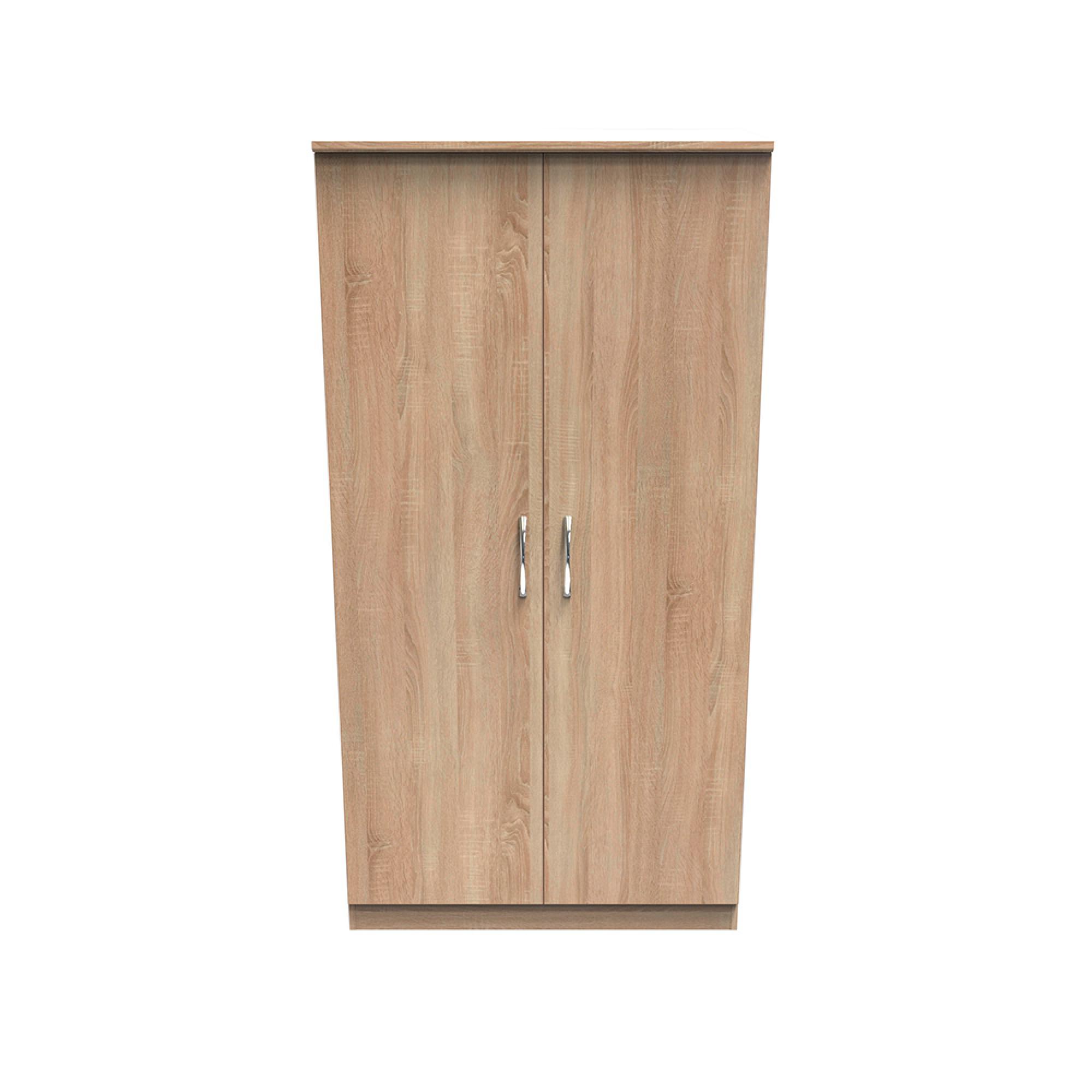 Avon Wardrobe - 2 Door - Plain - H 1825cm - Oak