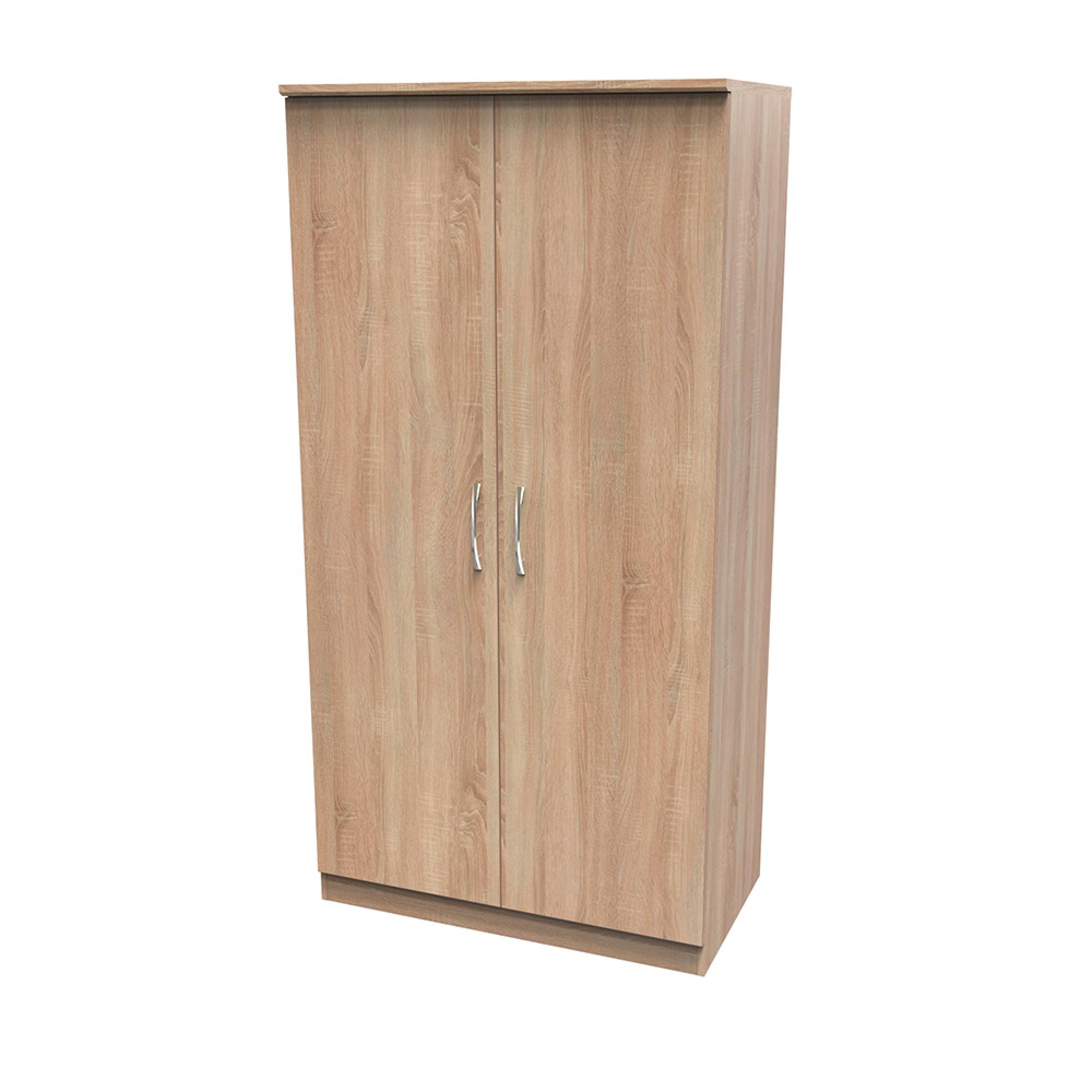 Avon Wardrobe - 2 Door - Plain - H 1825cm - Oak