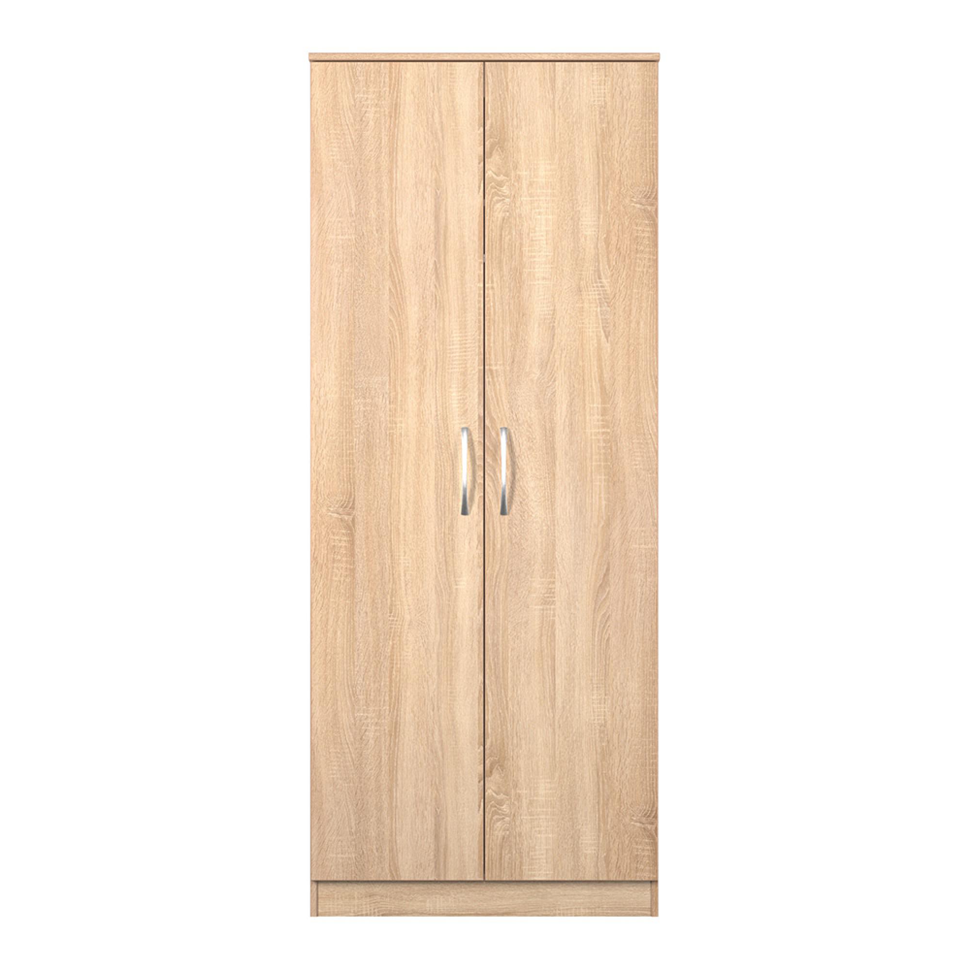 Avon Wardrobe - 2 Door - Plain - Oak