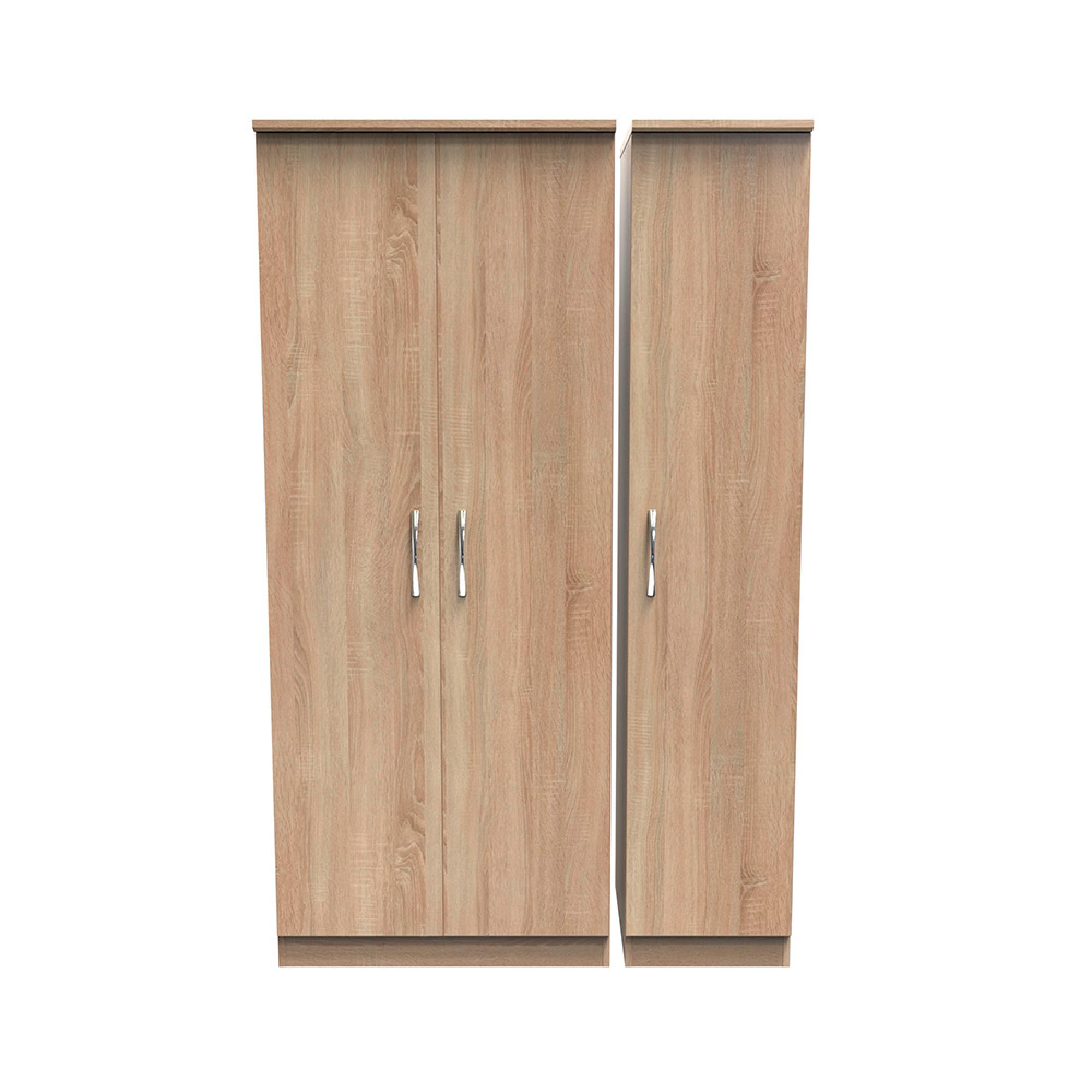 Avon Wardrobe - 3 Door - Triple - Oak