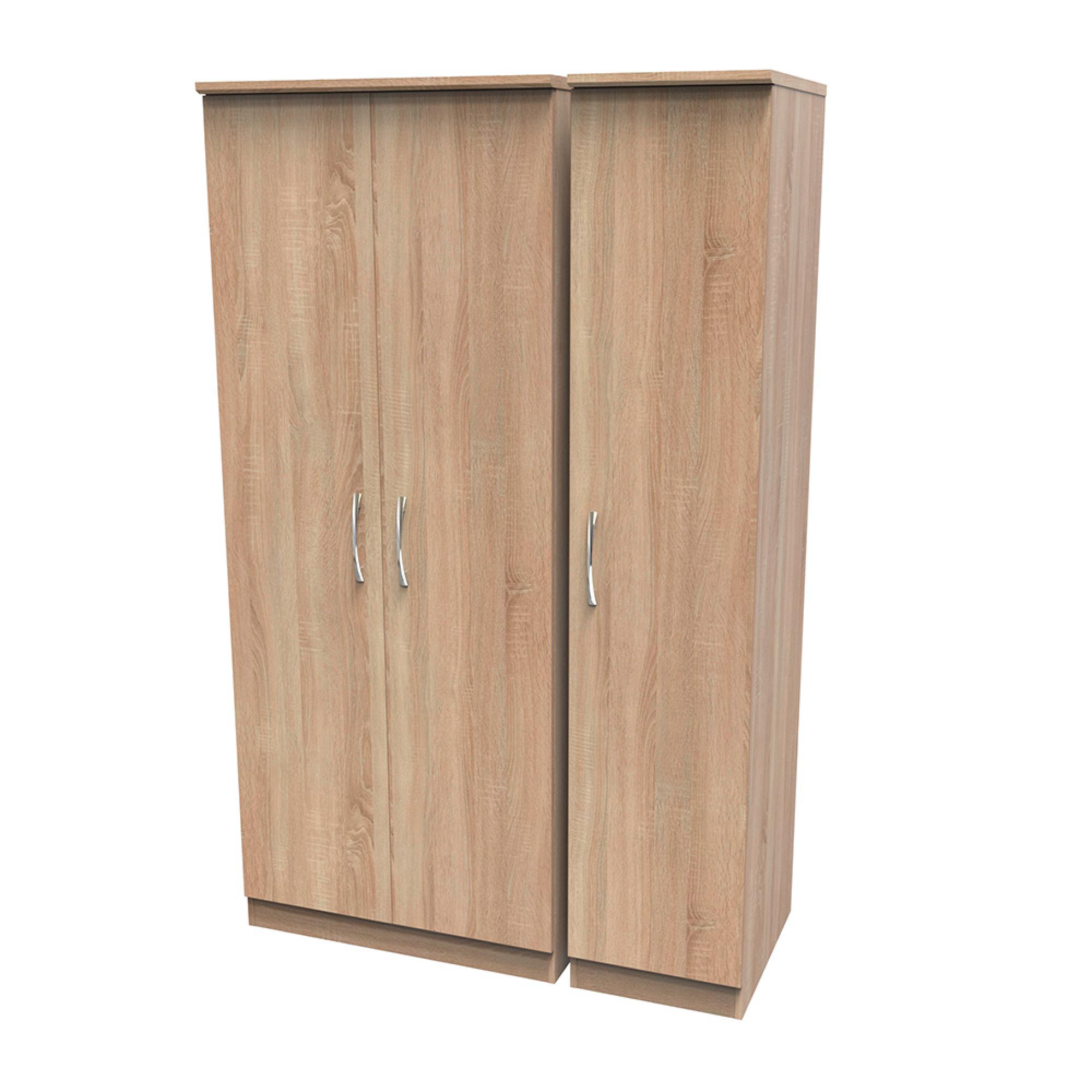 Avon Wardrobe - 3 Door - Triple - Oak