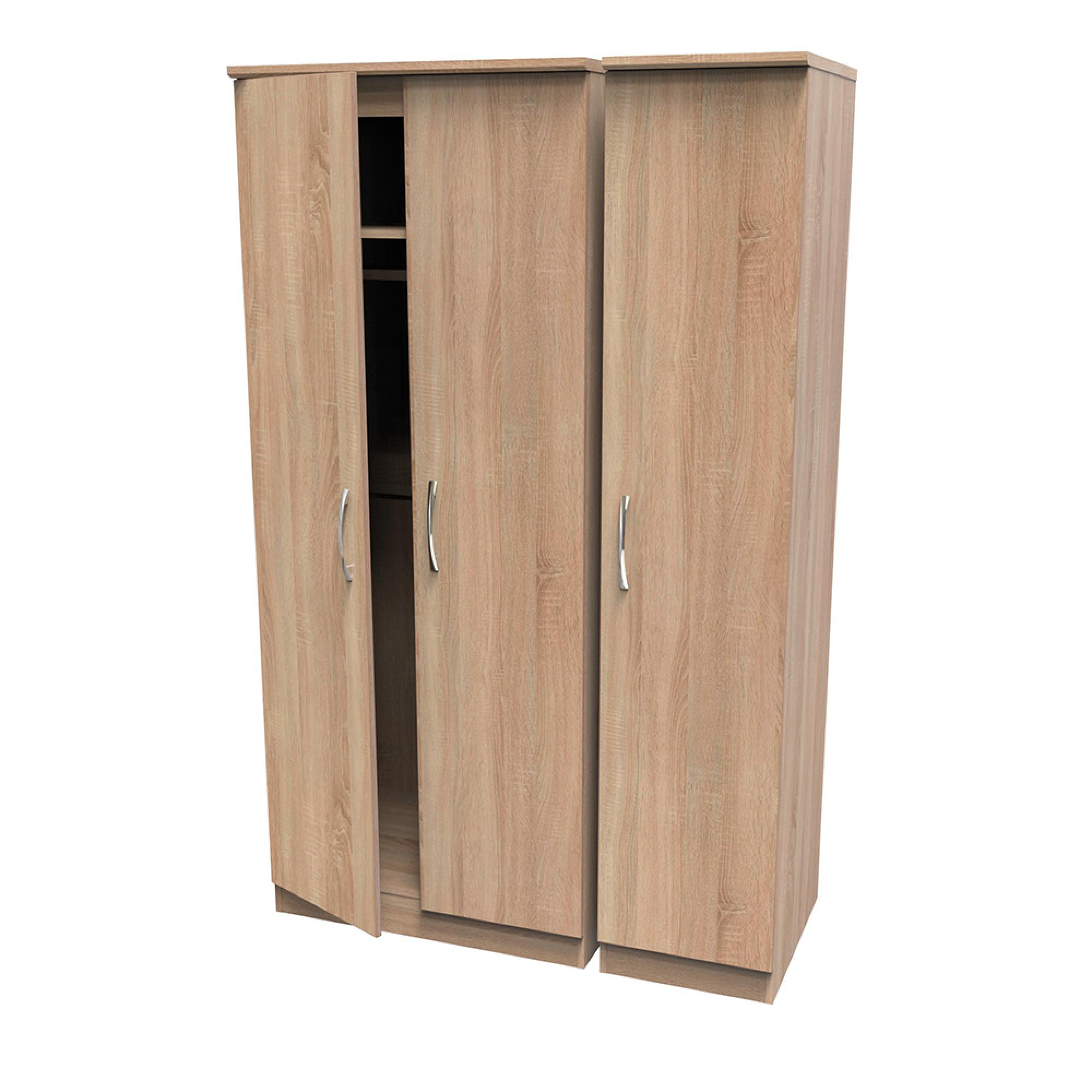 Avon Wardrobe - 3 Door - Triple - Oak