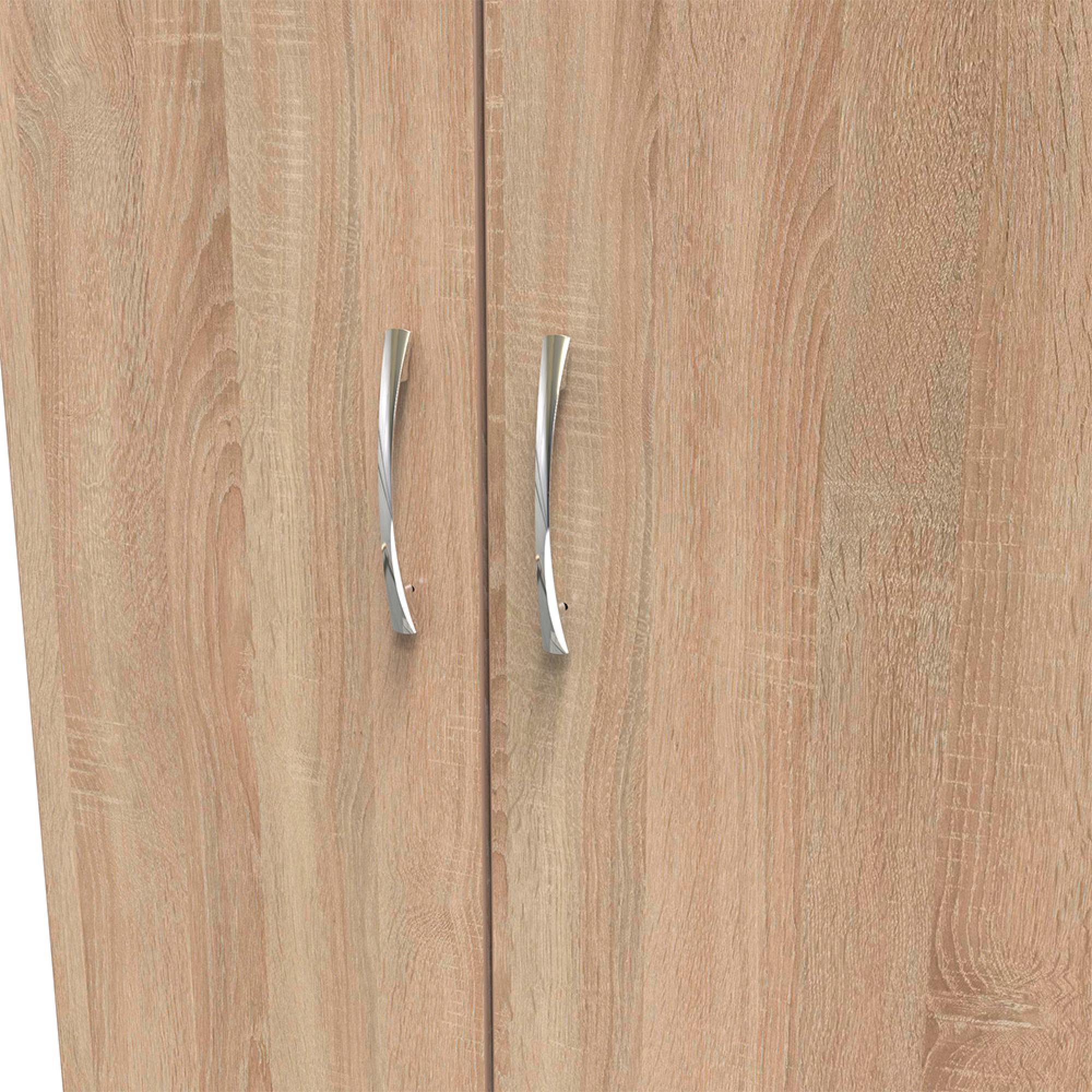 Avon Wardrobe - 3 Door - Triple - with LHF 2 Drawers - Oak