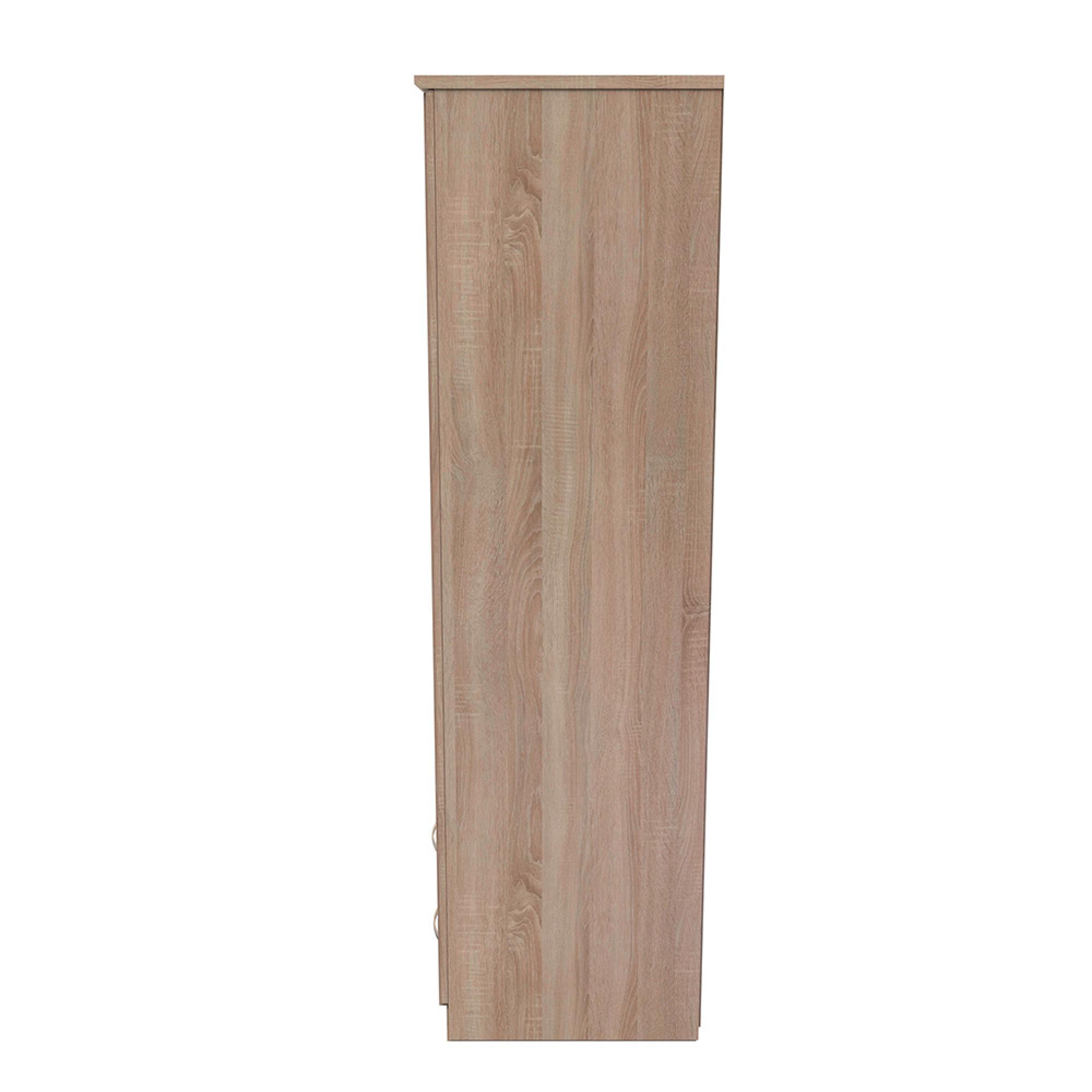 Avon Wardrobe - 3 Door - Triple - with RHF 2 Drawers - Oak