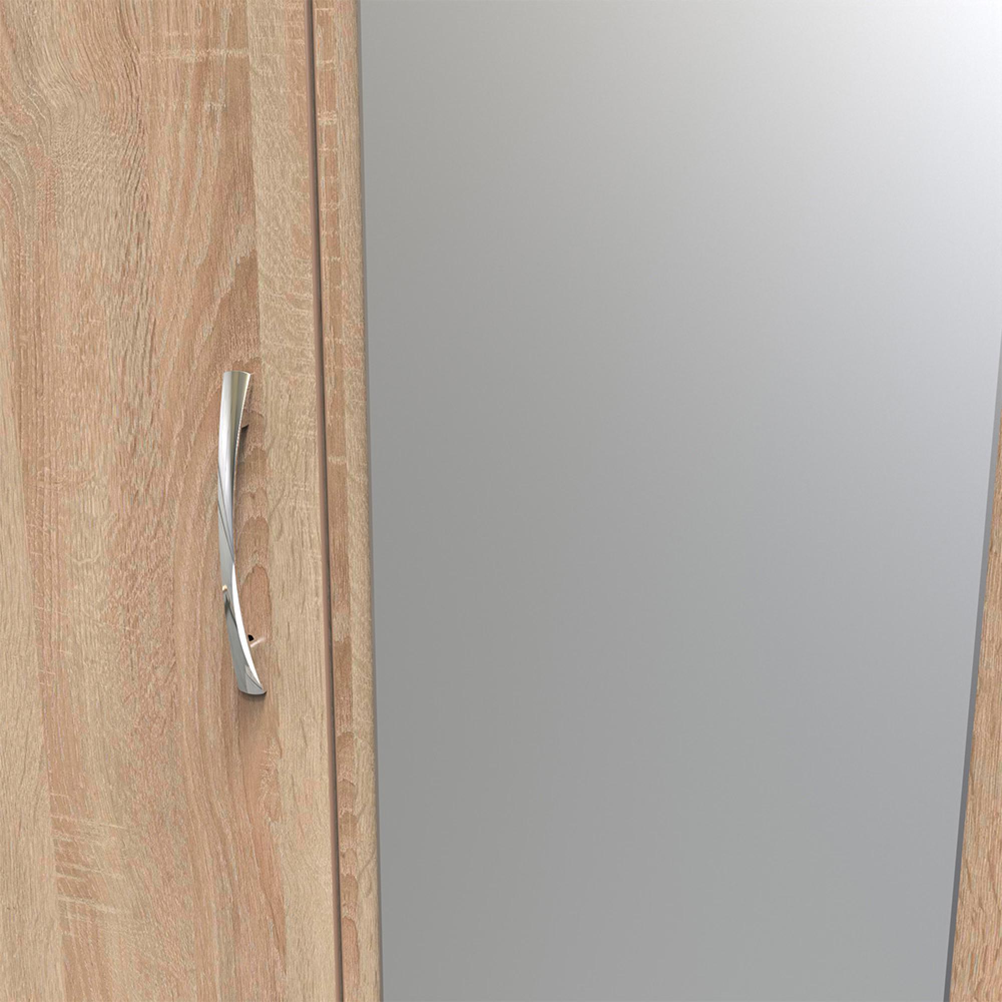 Avon Wardrobe - 3 Door with 1 Mirror - Oak