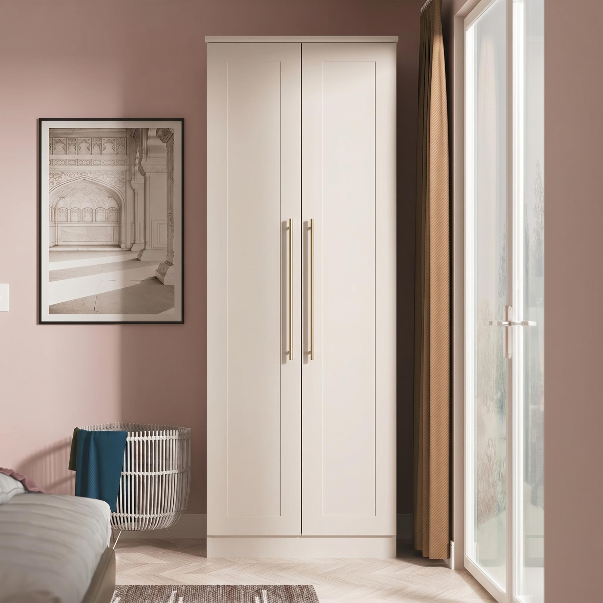 Haworth Wardrobe - 2 Door - Plain - Tall - Cashmere