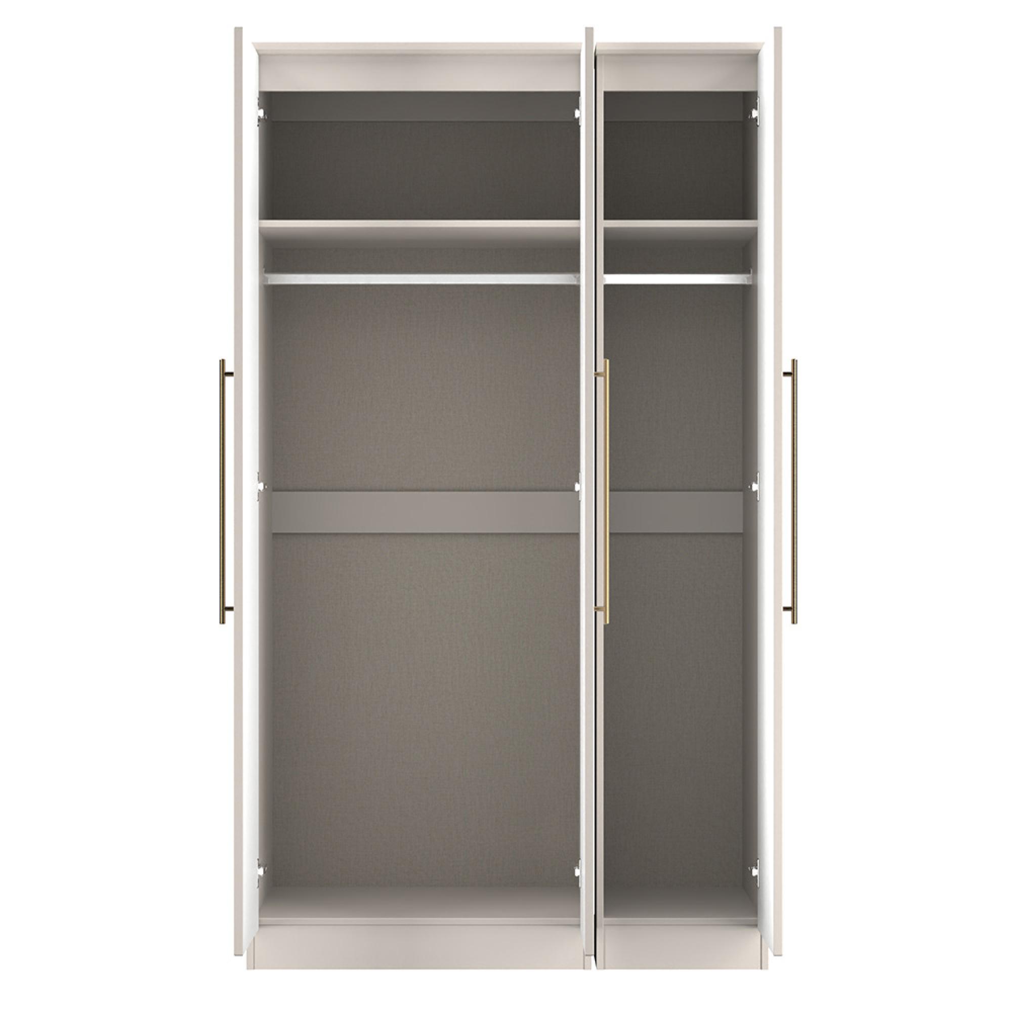 Haworth Wardrobe - 3 Door - Tall Triple - 1 Mirror - Cashmere