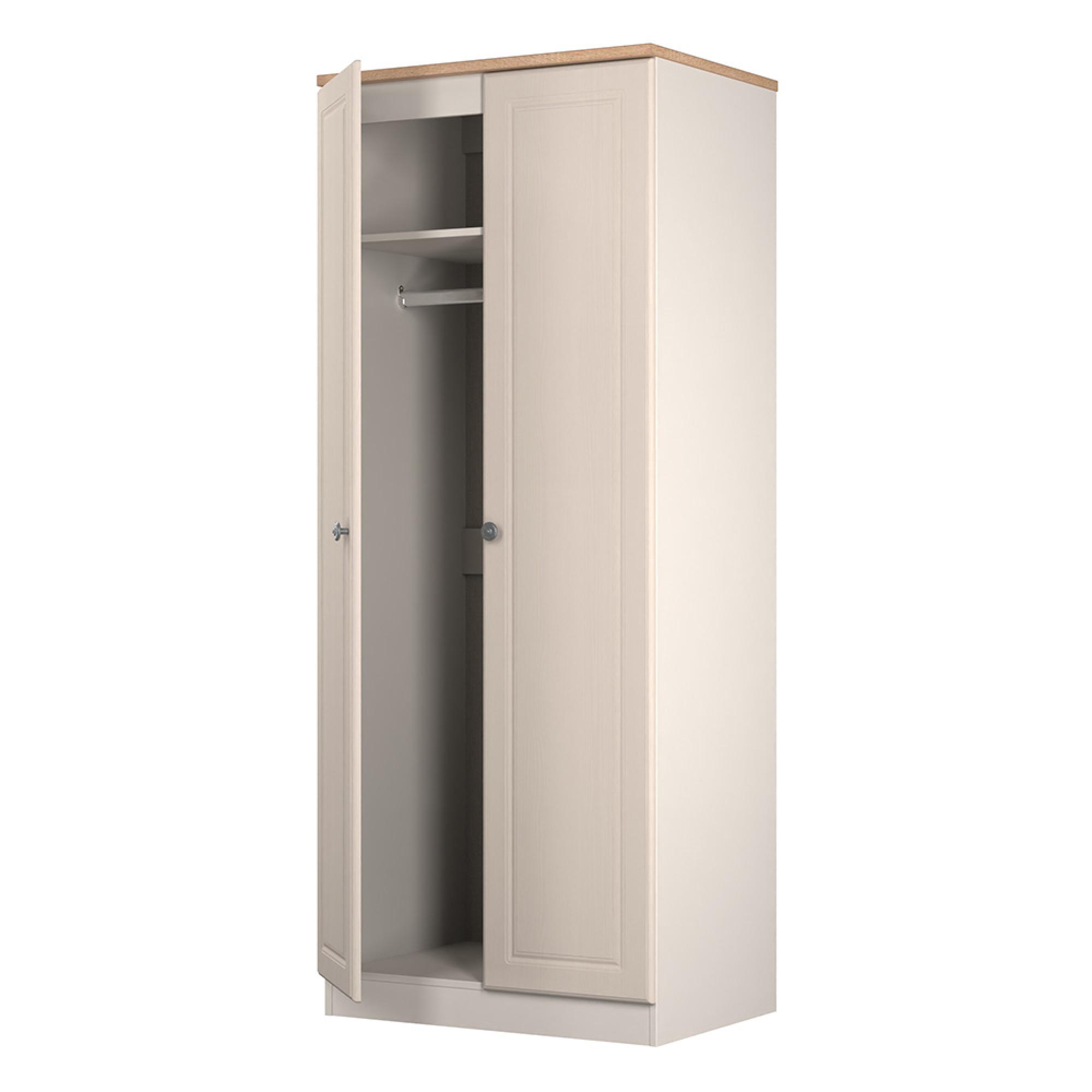 Norfolk Wardrobe - 2 Door - Plain - Cashmere and Oak