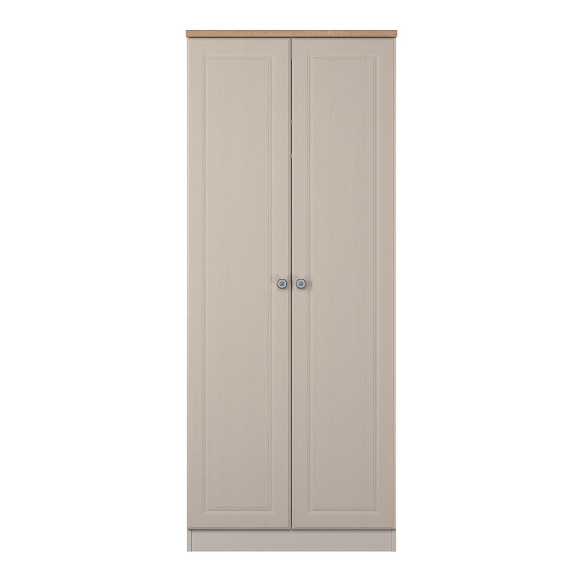 Norfolk Wardrobe - 2 Door - Plain - Cashmere and Oak