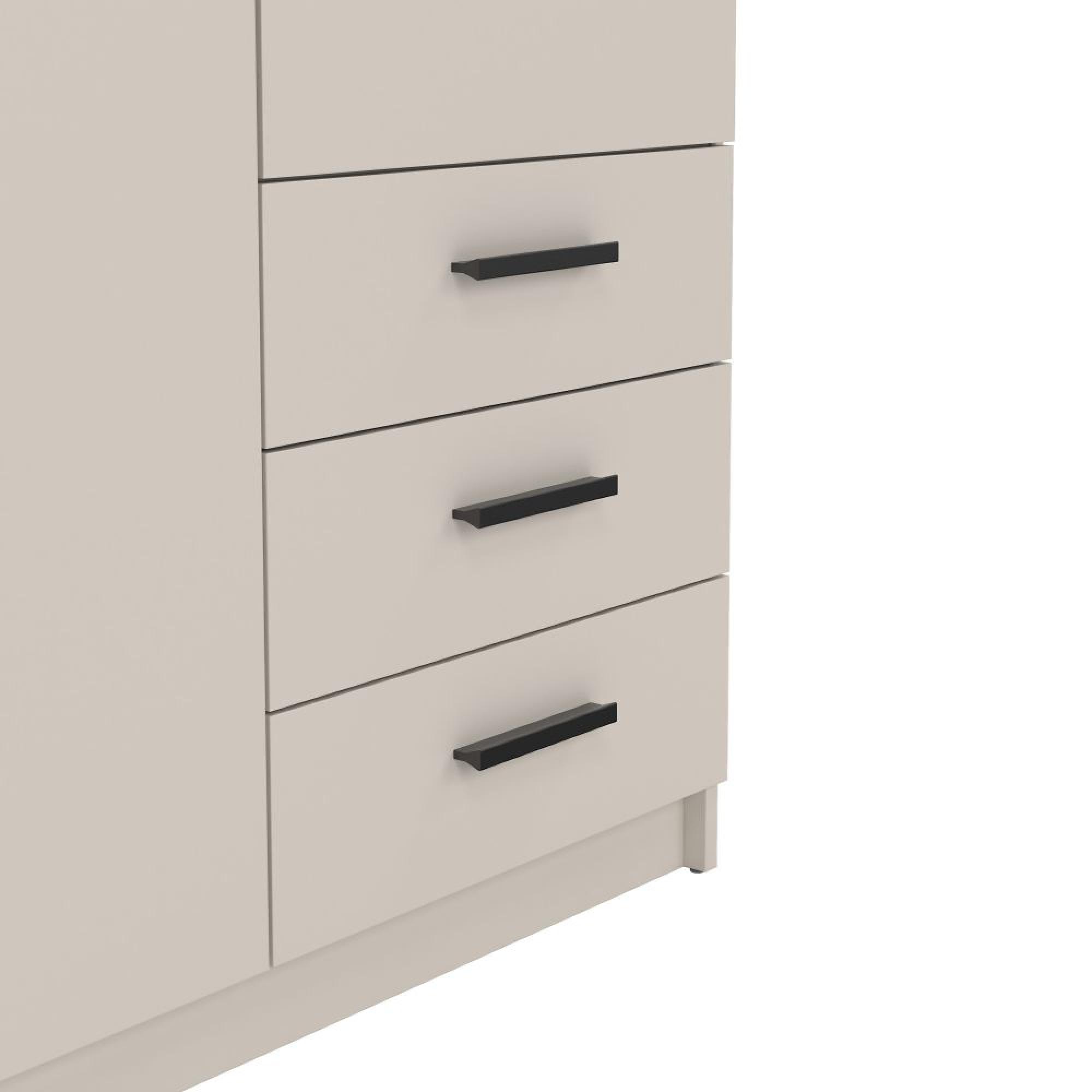 Sprint Wardrobe - 2 Door - 3 Drawer - Cashmere