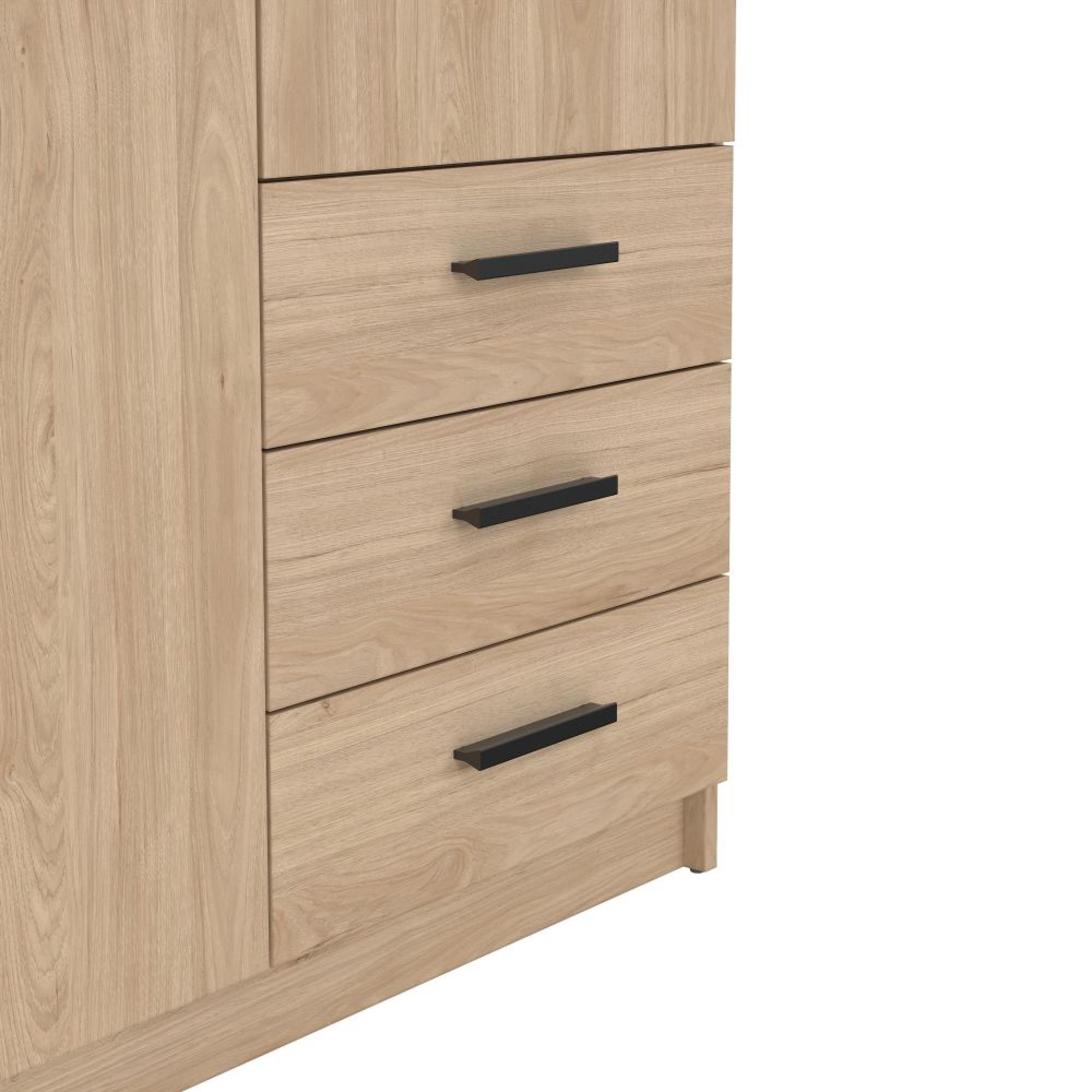Sprint Wardrobe - 2 Door - 3 Drawer - Jackson Hickory