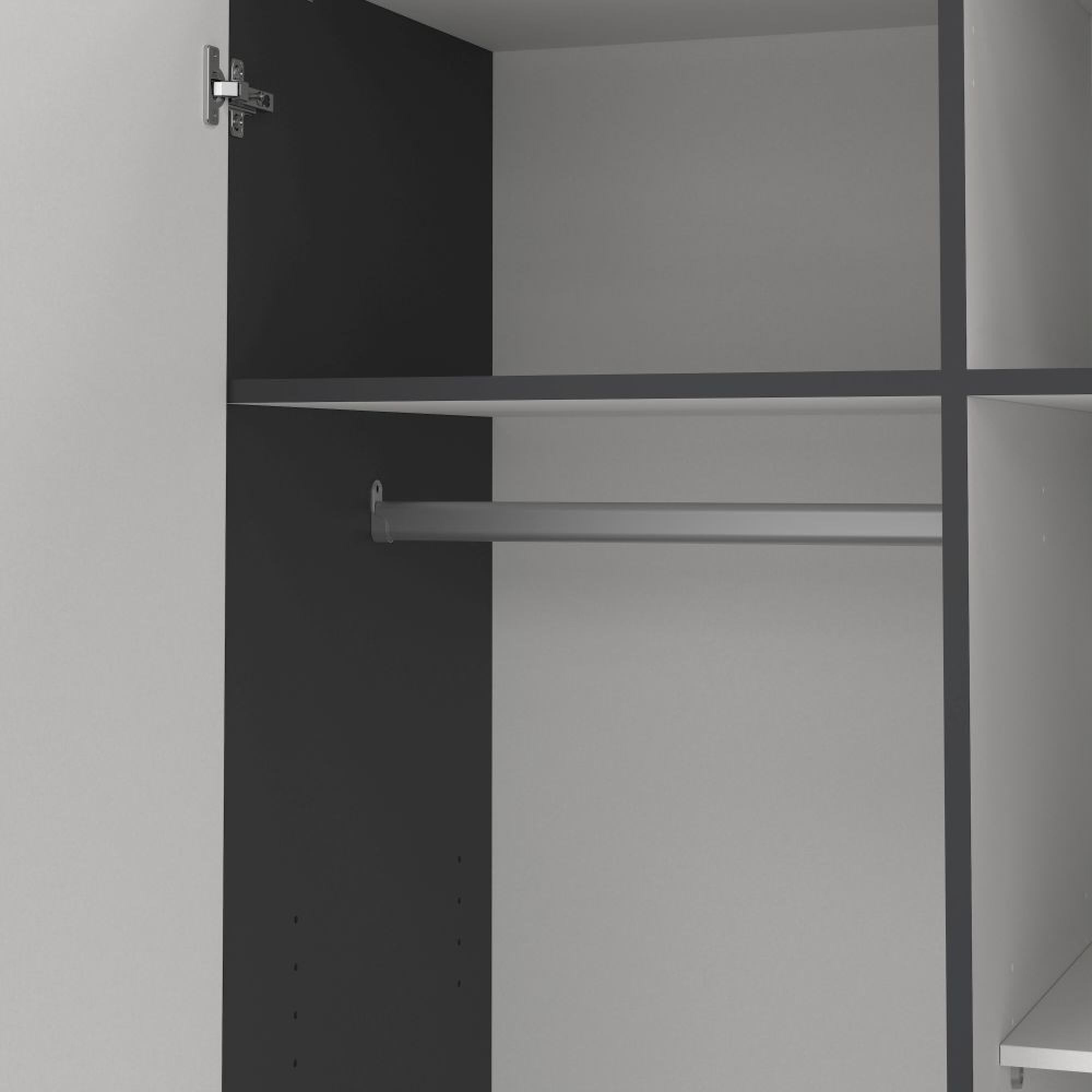 Sprint Wardrobe - 2 Door - 3 Drawer - Matt Grey