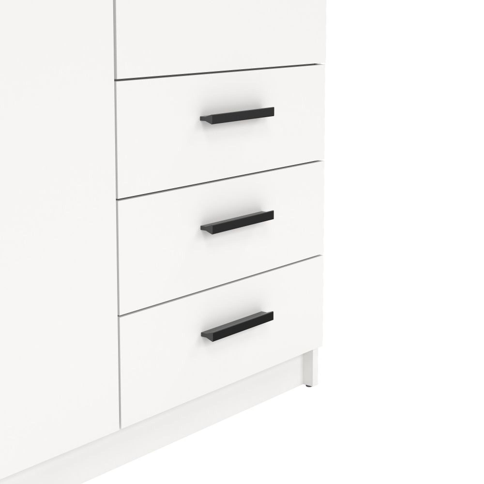 Sprint Wardrobe - 2 Door - 3 Drawer - White