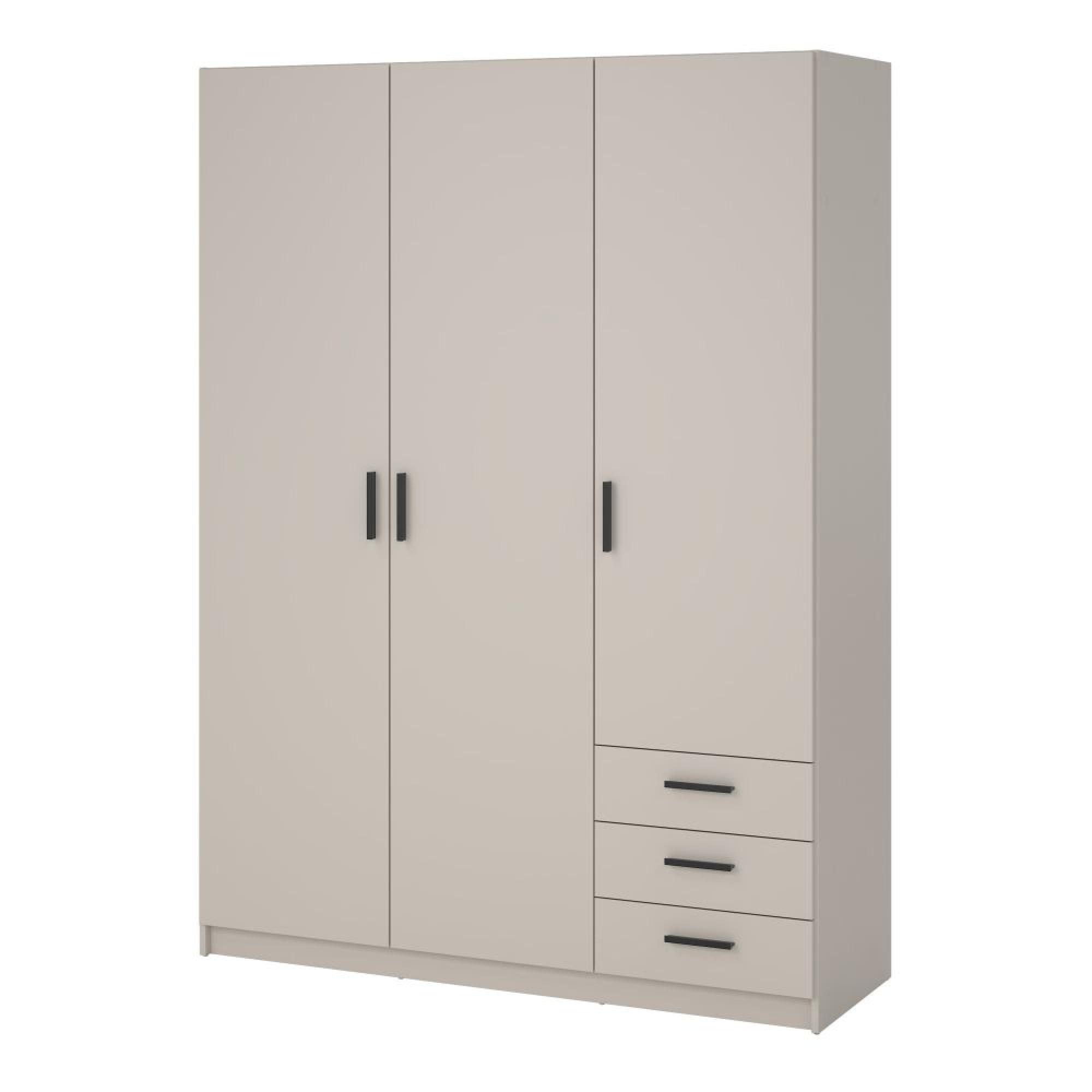 Sprint Wardrobe - 3 Door - 3 Drawer - Cashmere