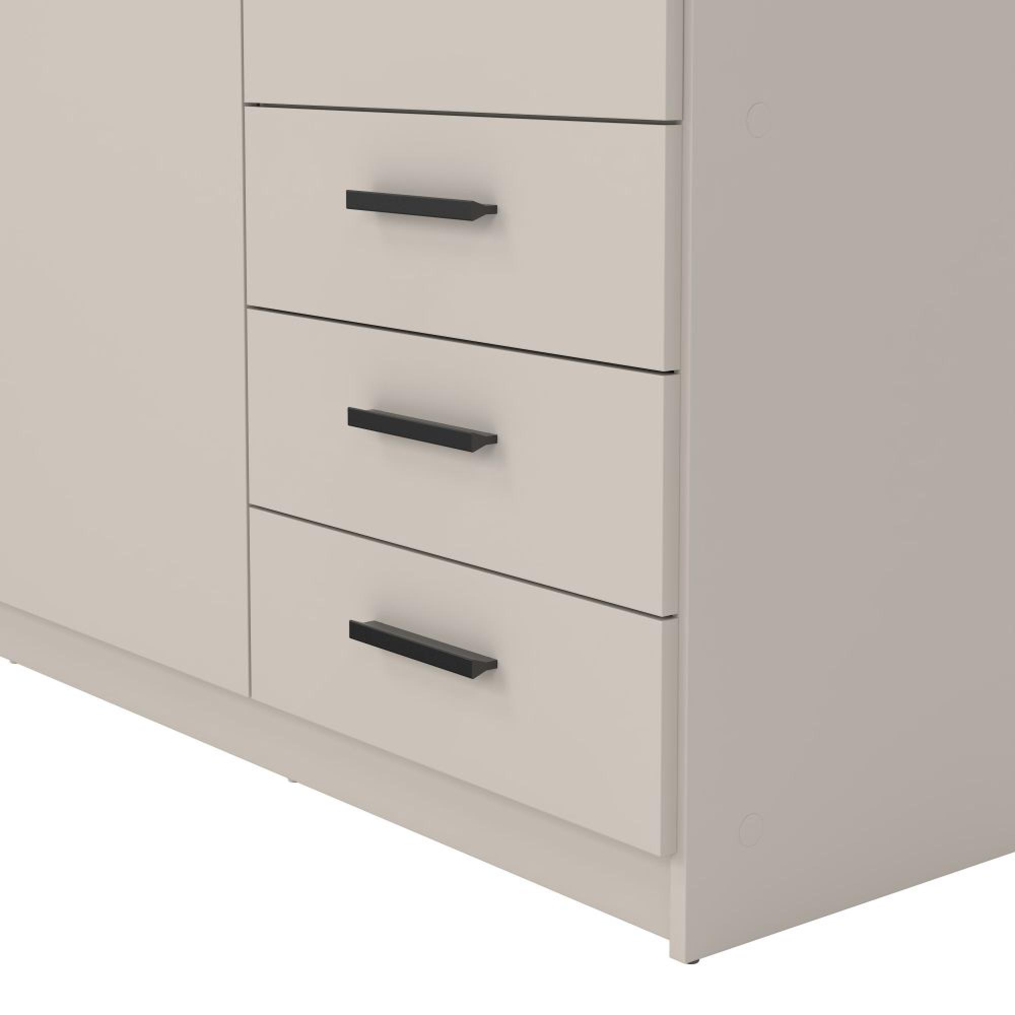 Sprint Wardrobe - 3 Door - 3 Drawer - Cashmere