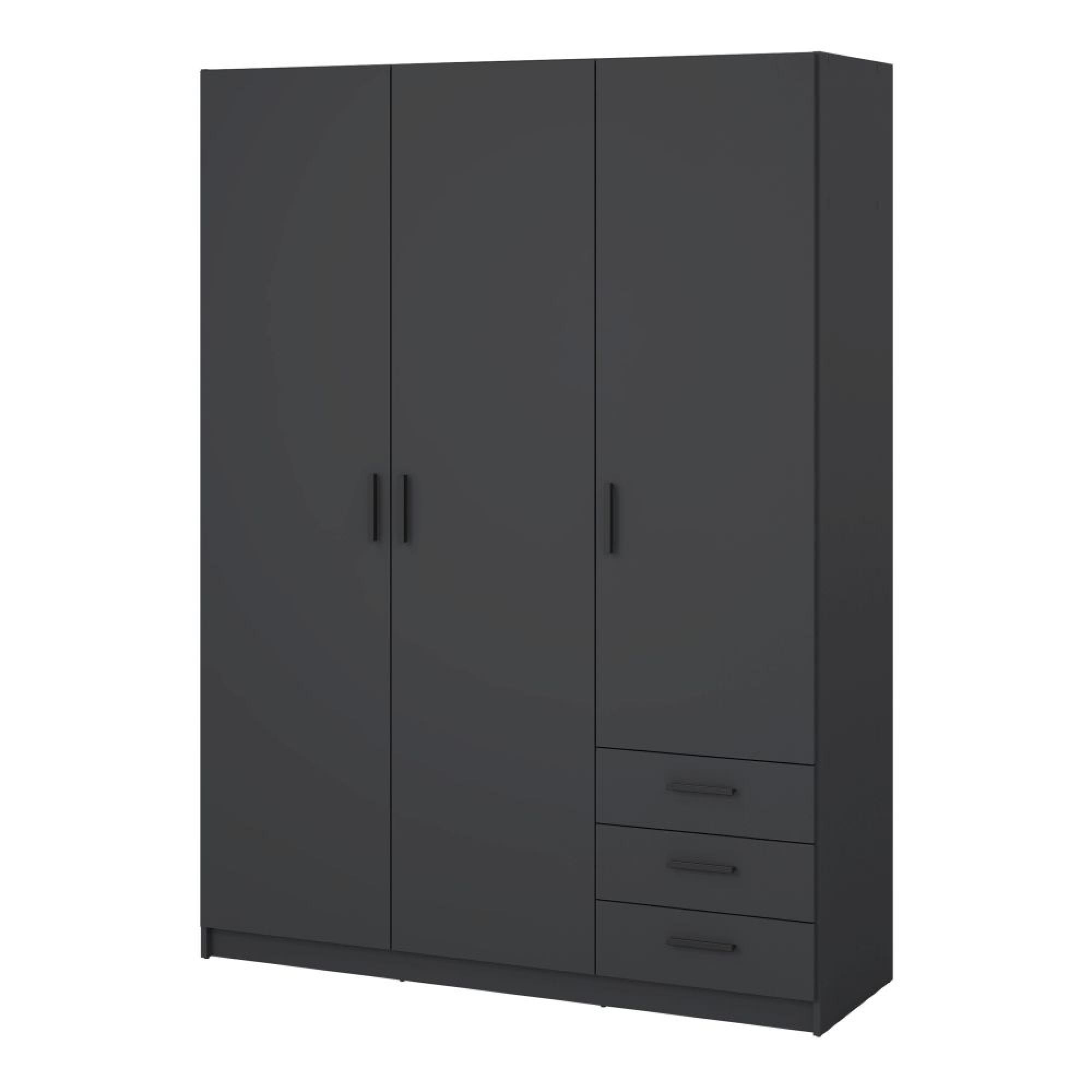 Sprint Wardrobe - 3 Door - 3 Drawer - Matt Grey