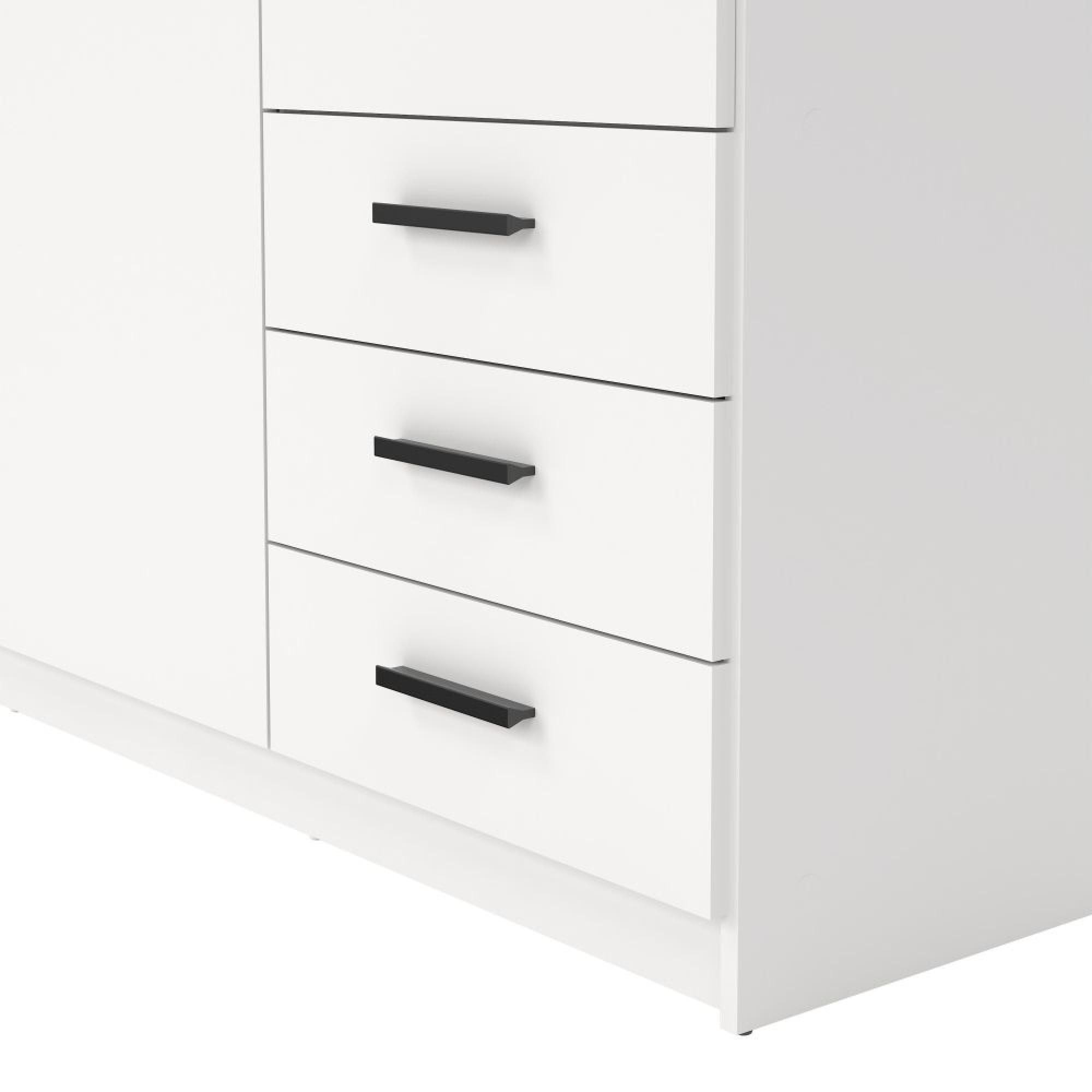 Sprint Wardrobe - 3 Door - 3 Drawer - White
