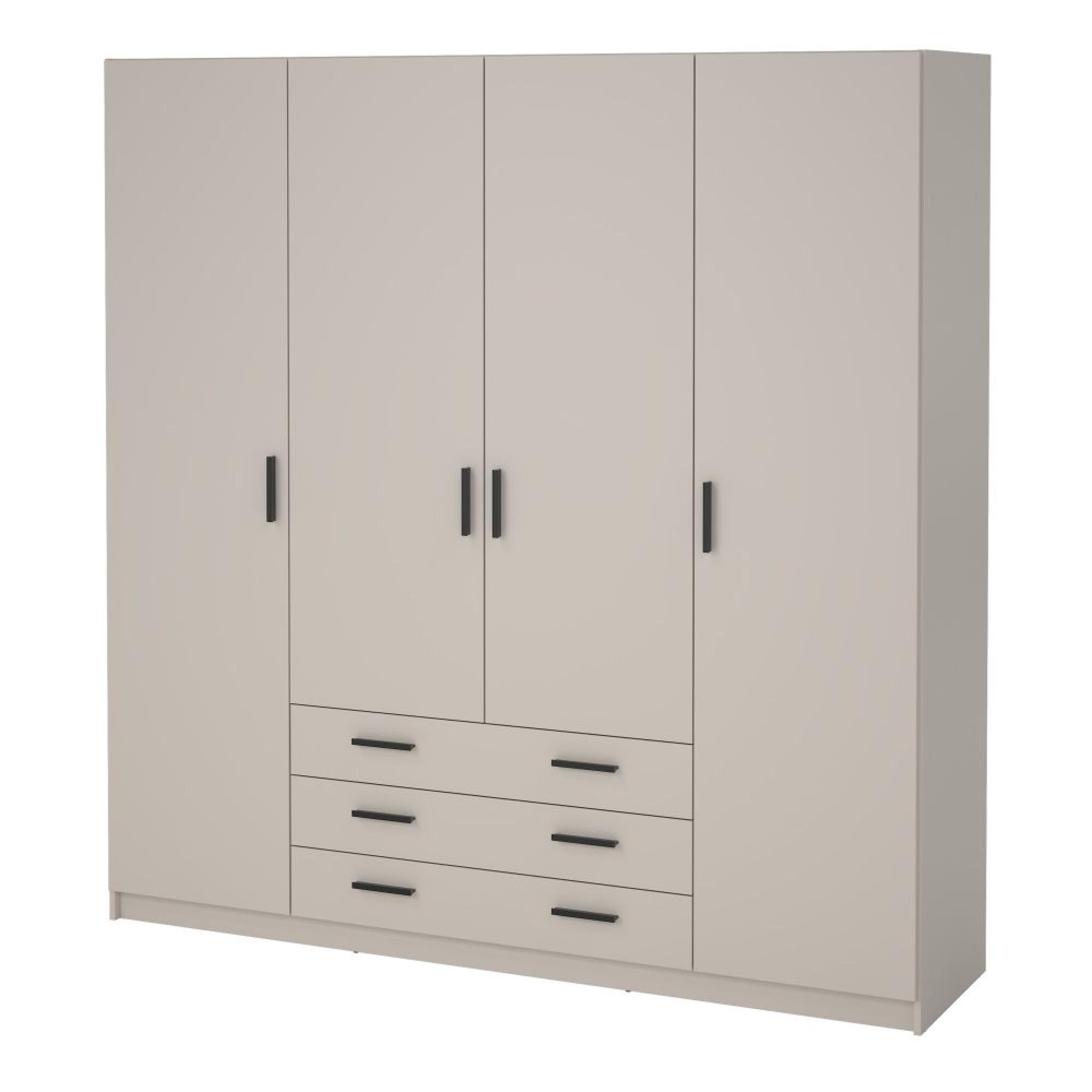 Sprint Wardrobe - 4 Door - 3 Drawer - Cashmere