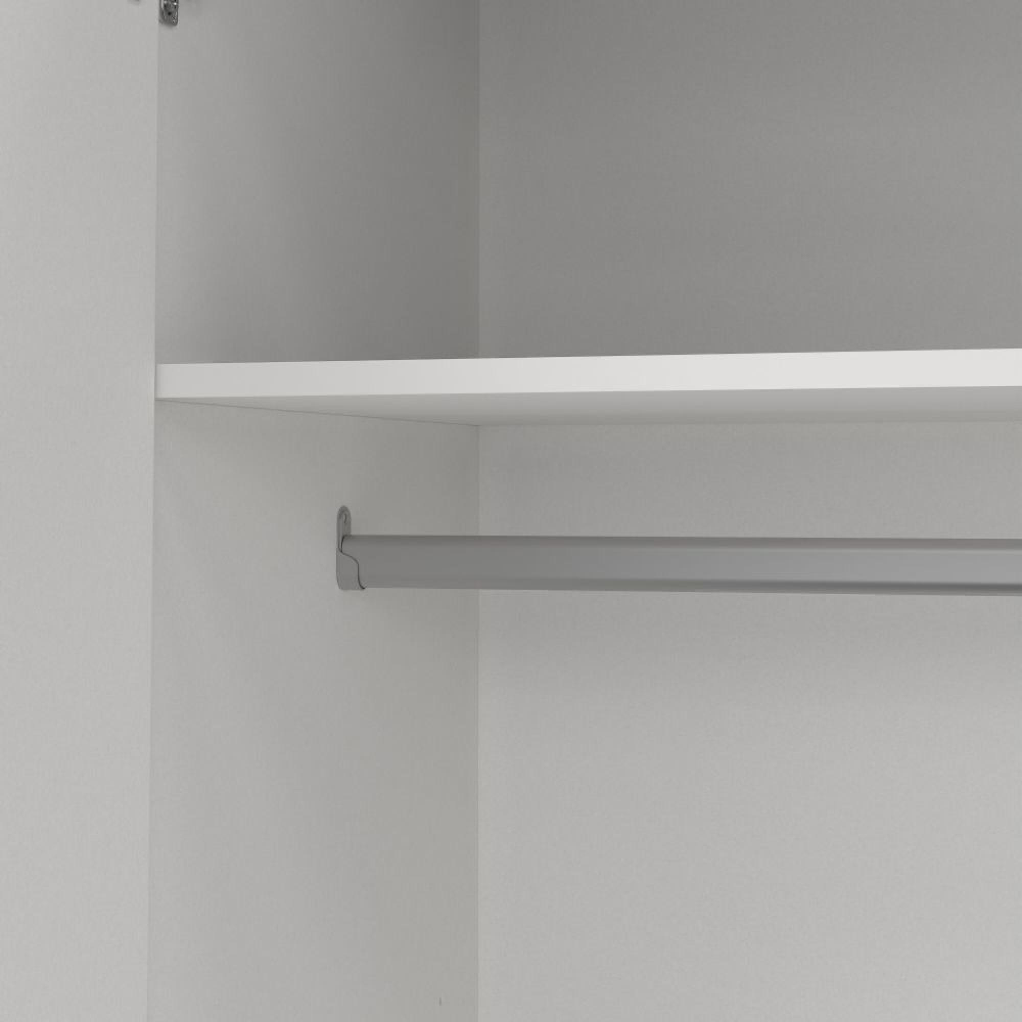 Sprint Wardrobe - 4 Door - 3 Drawer - White