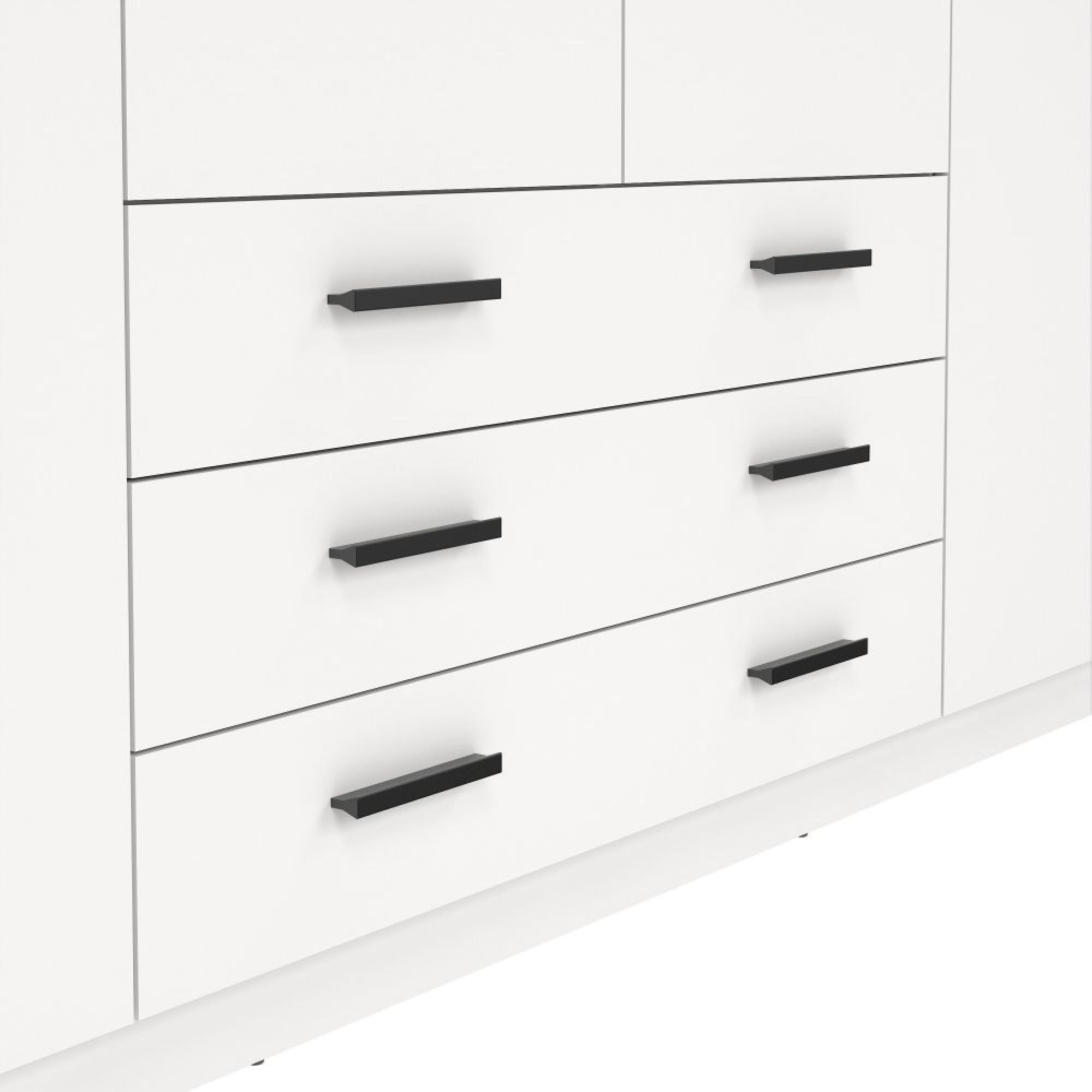 Sprint Wardrobe - 4 Door - 3 Drawer - White