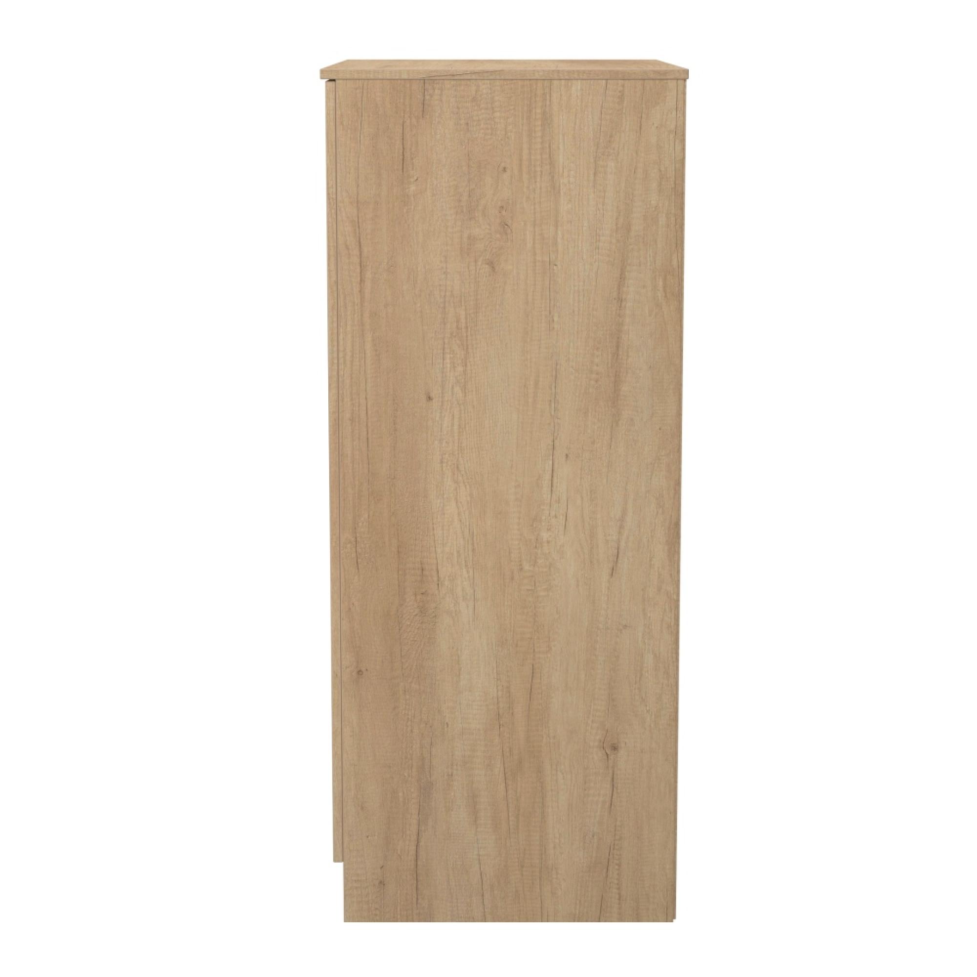Java Fluted Wardrobe - 2 Door - Plain Midi - Natural and Nebraska
