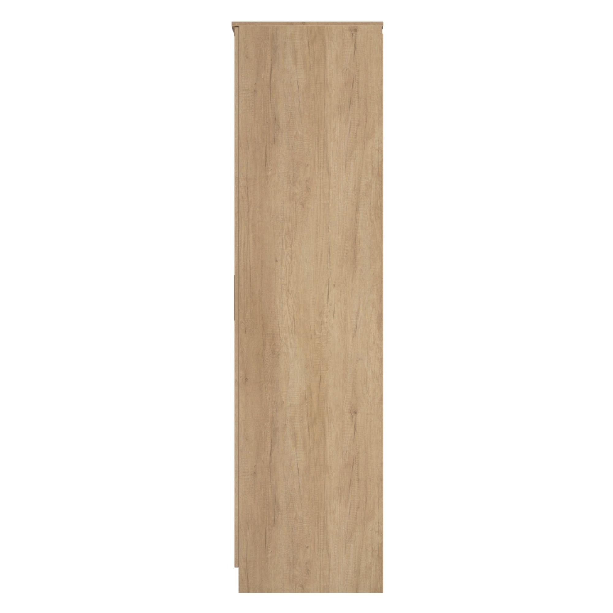 Java Fluted Wardrobe - 2 Door - Tall Robe - Natural and Nebraska
