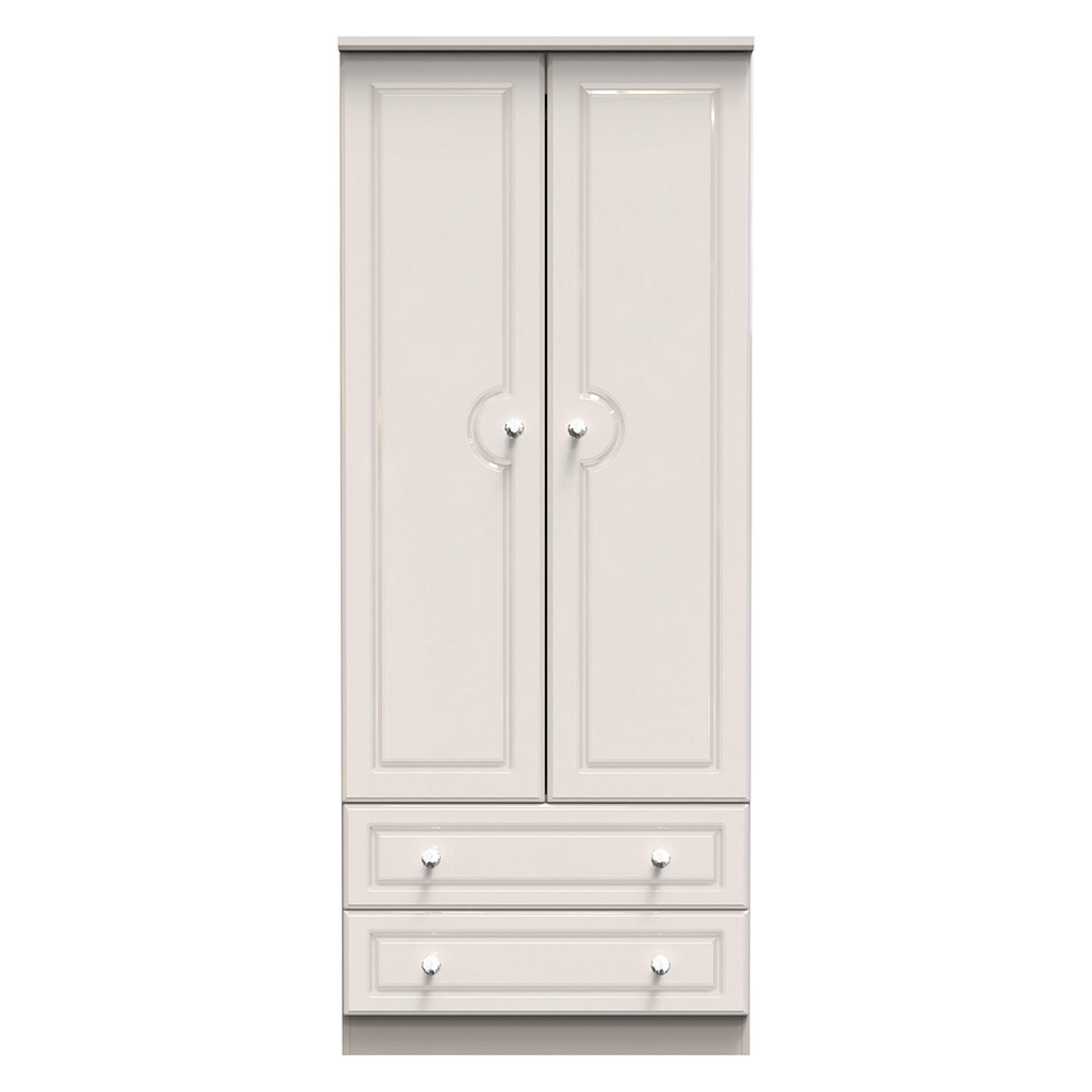 Balmoral Wardrobe - 2 Door - 2 Drawers - Double - Cashmere