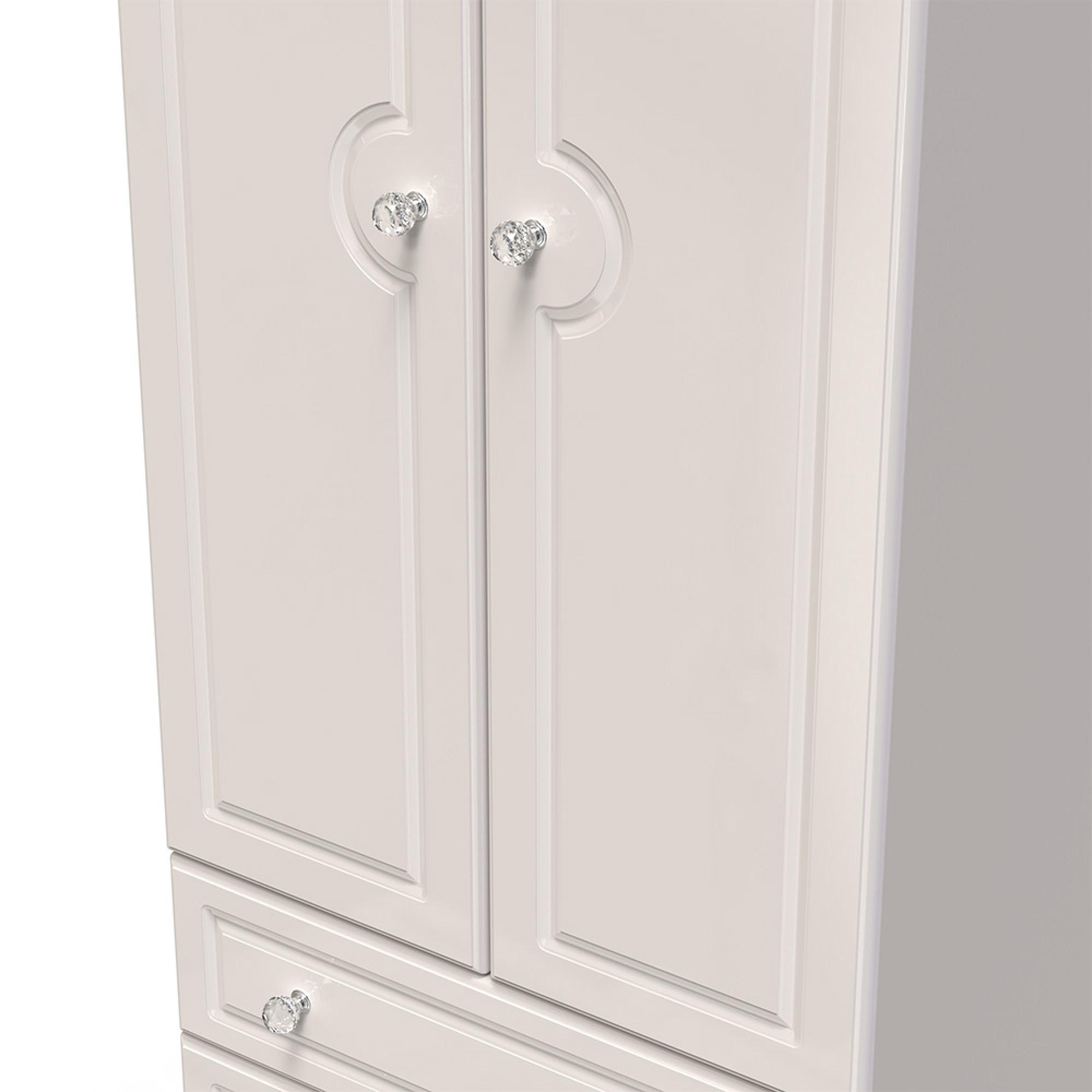 Balmoral Wardrobe - 2 Door - 2 Drawers - Double - Cashmere