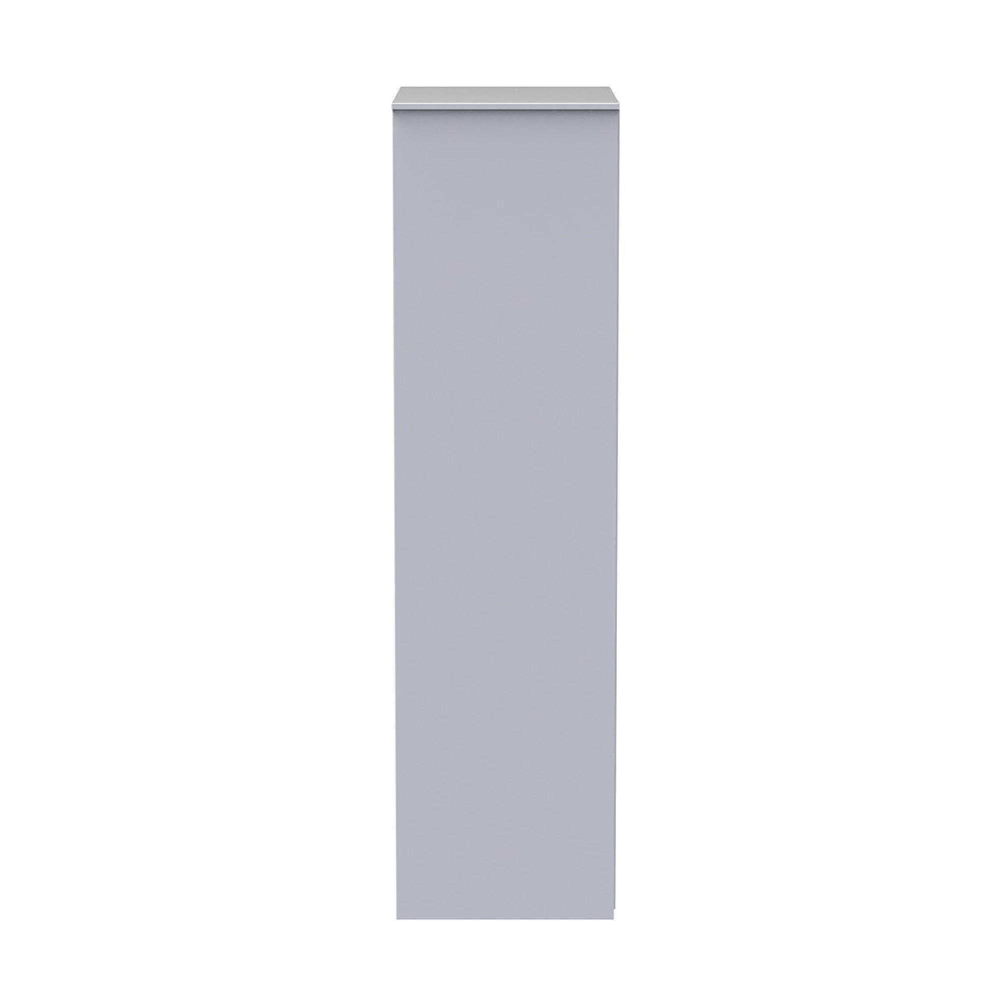 Diamond Plain Tall Wardrobe - 2 Door - Pink and White