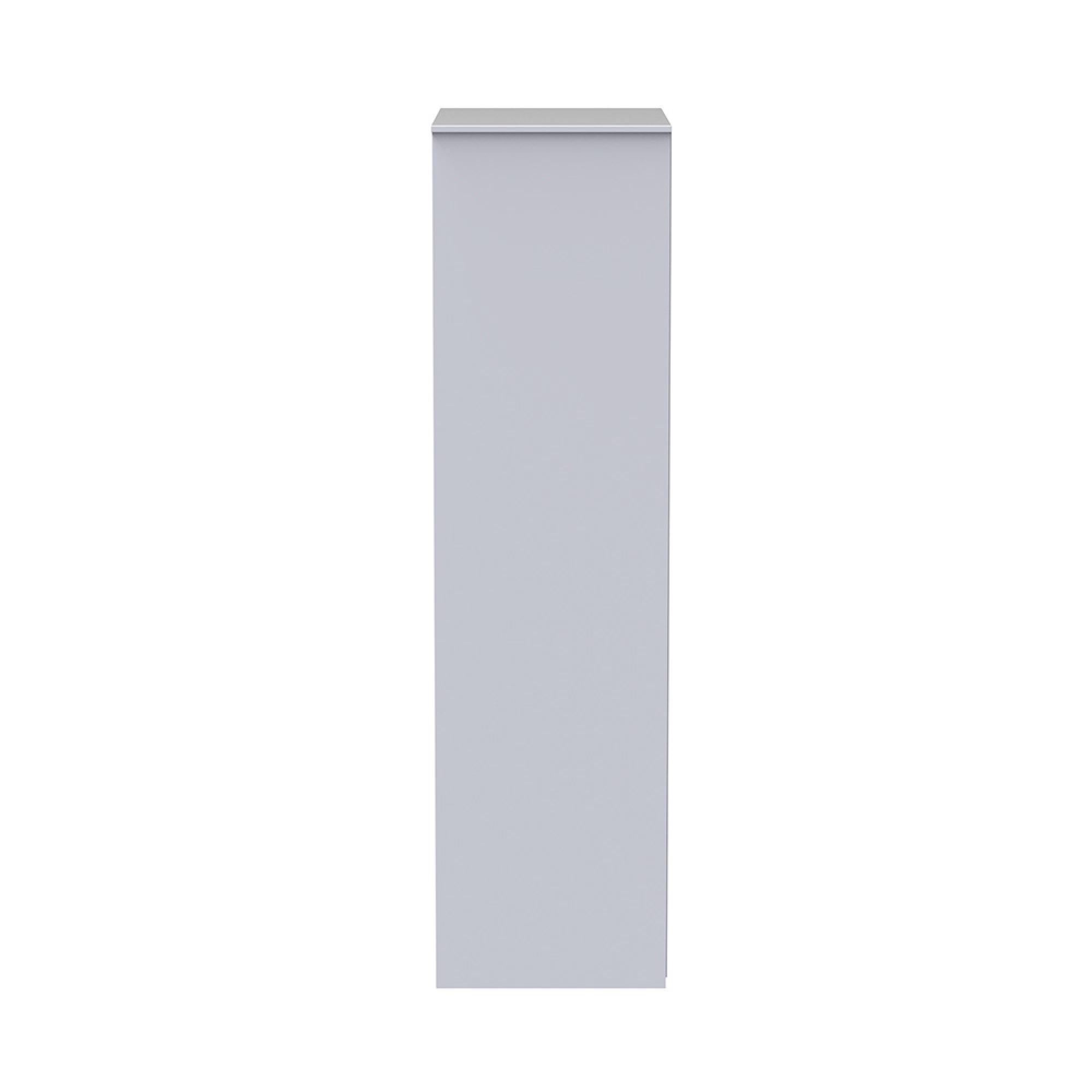 Diamond Plain Tall Wardrobe - 2 Door - Black and White