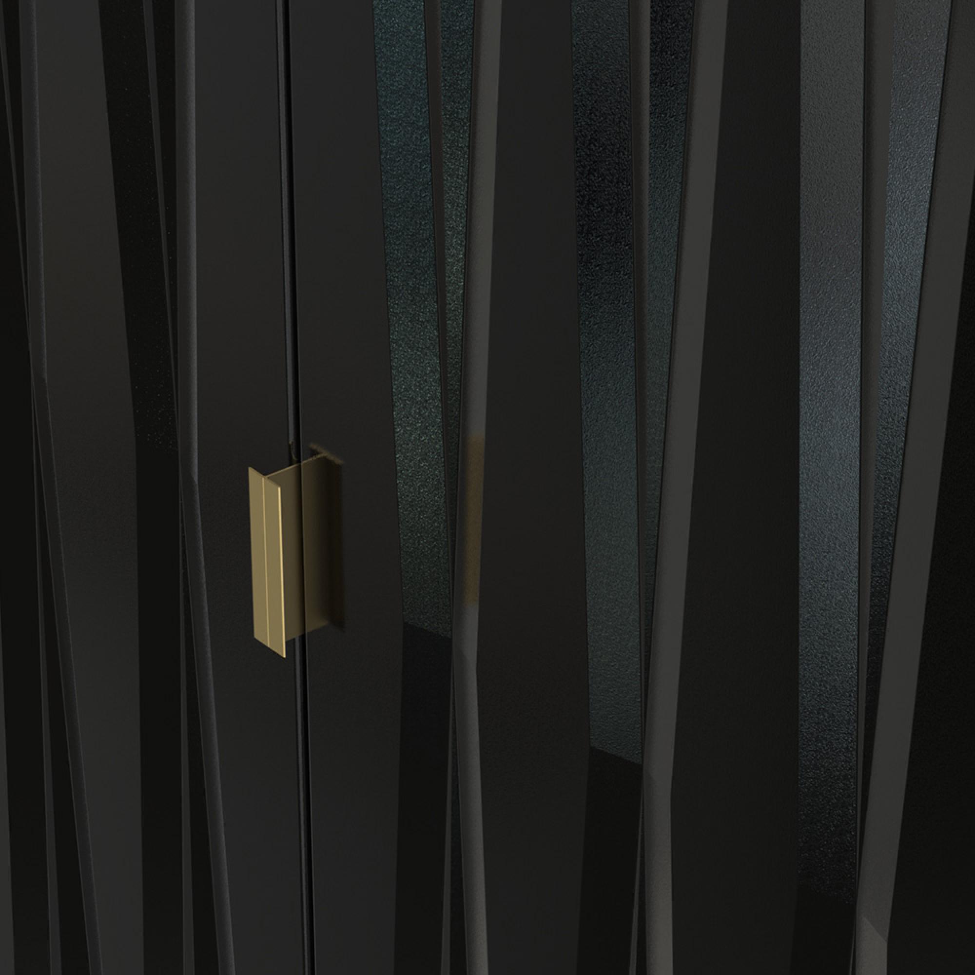 Diamond Plain Tall Wardrobe - 2 Door - Black and White