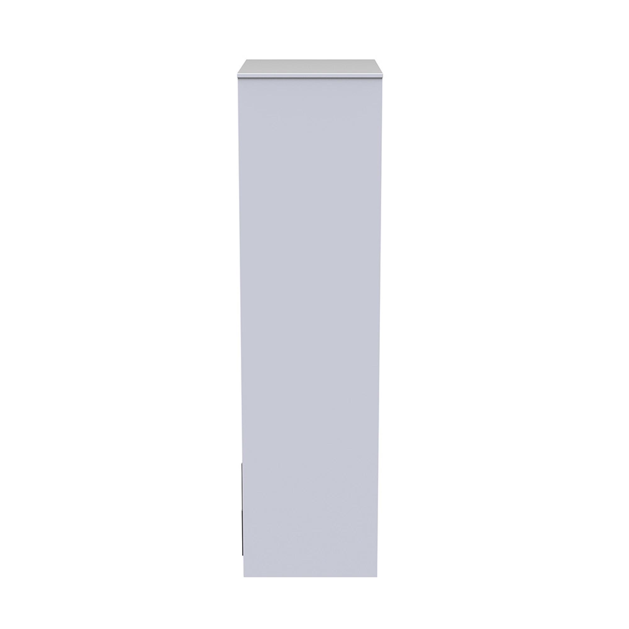 Diamond Tall Wardrobe - 2 Door - 2 Drawer - Black and White