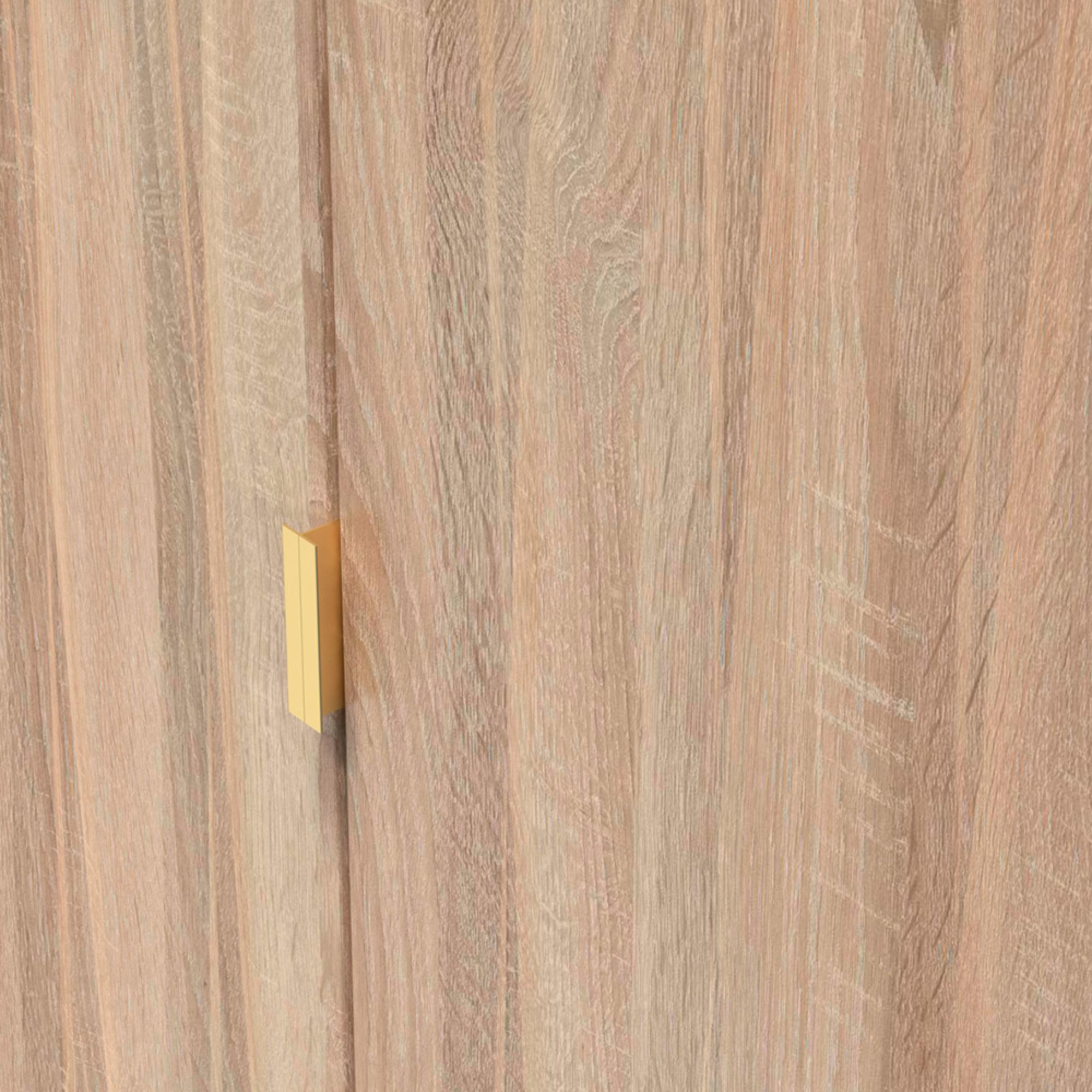 Diamond Plain Tall Wardrobe - 2 Door - Oak