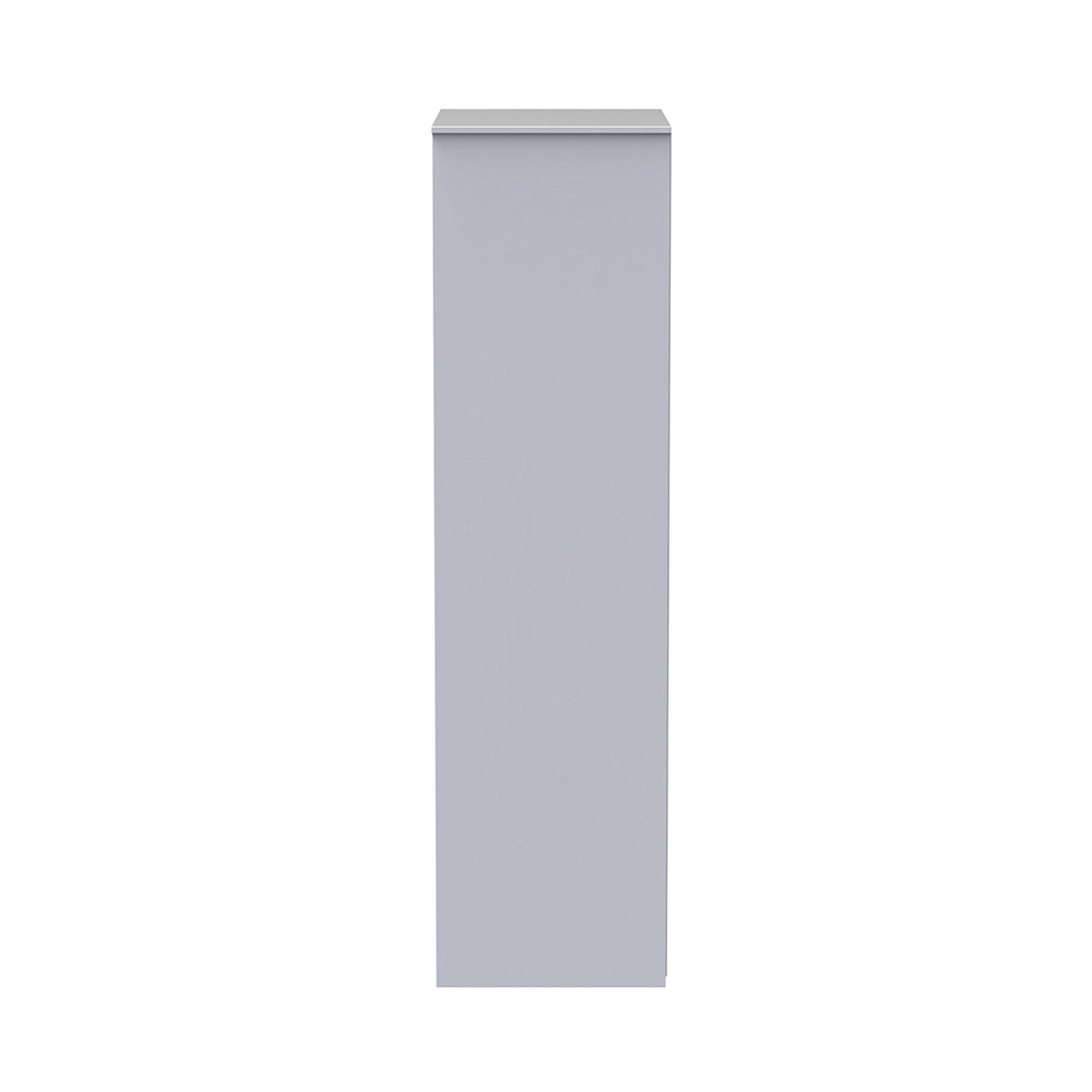 Diamond Plain Tall Wardrobe - 2 Door - White