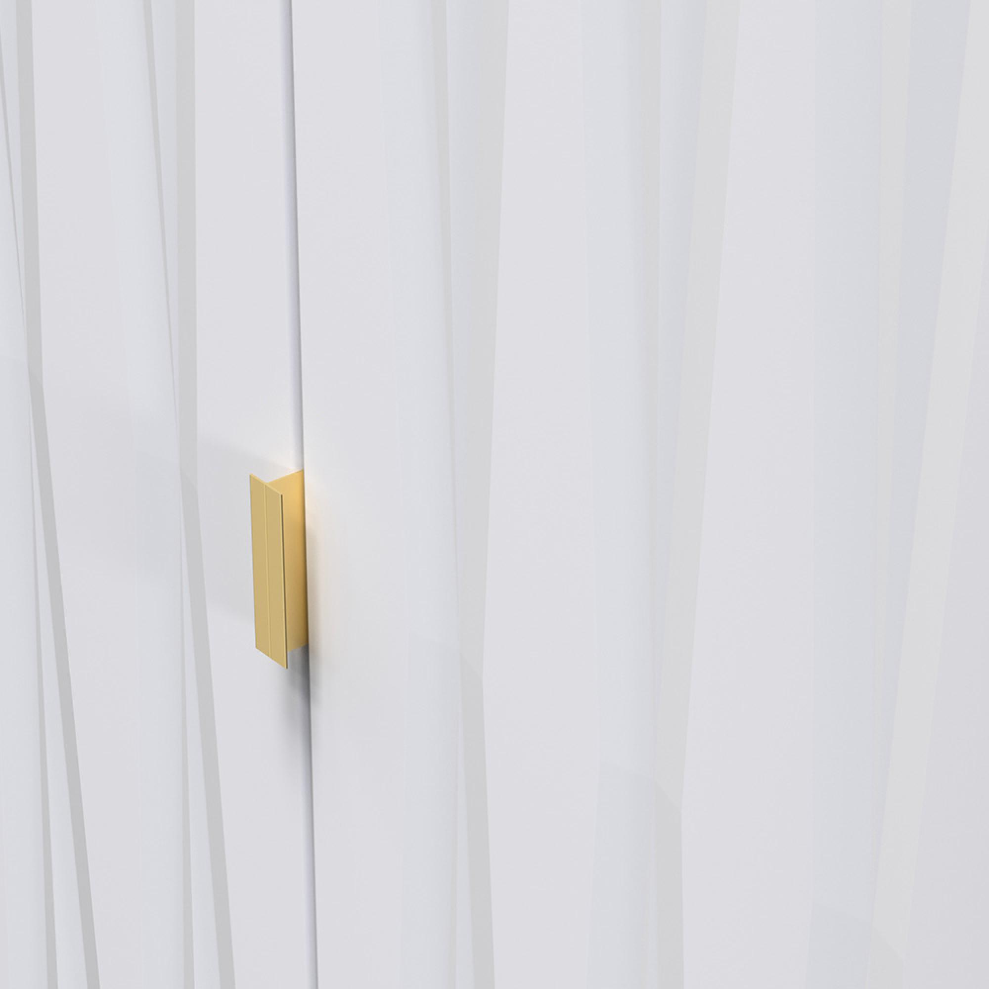 Diamond Plain Tall Wardrobe - 2 Door - White