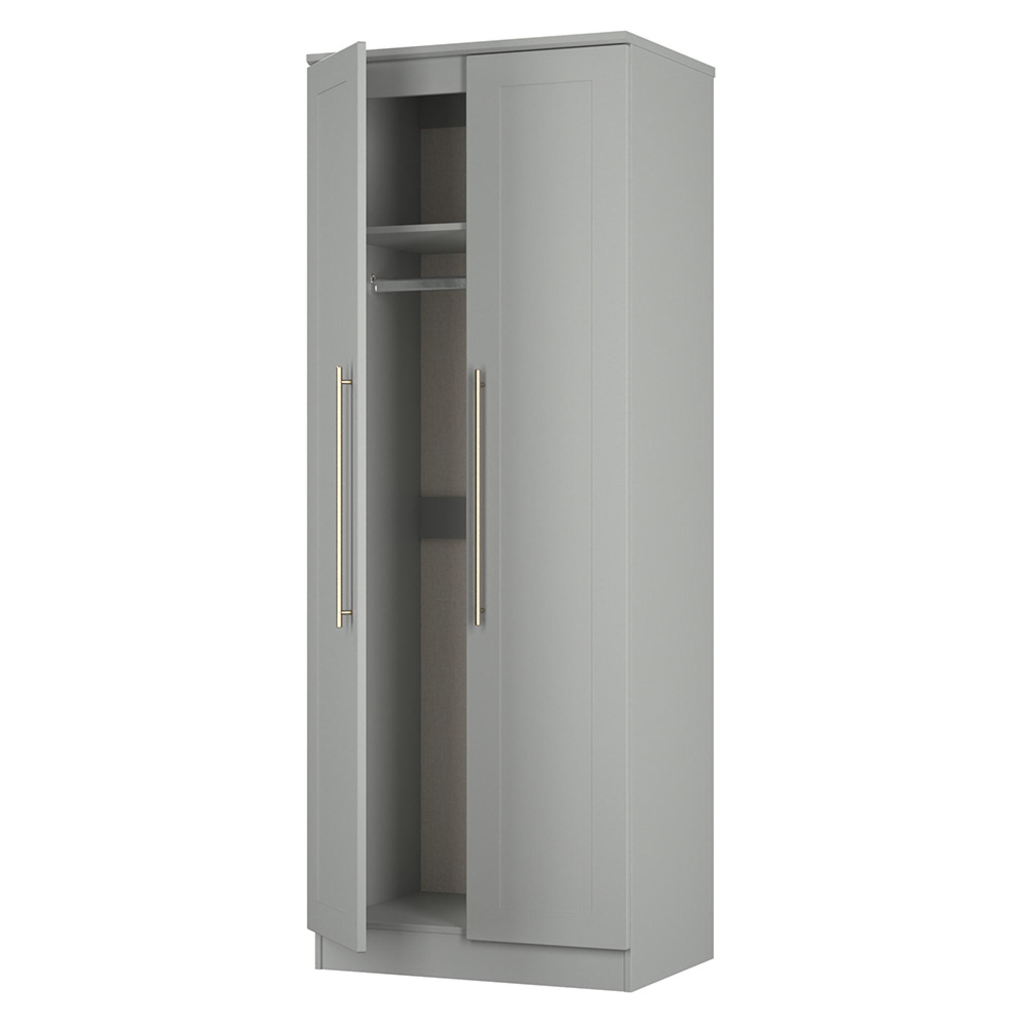 Haworth Wardrobe - 2 Door - Plain - Tall - Grey
