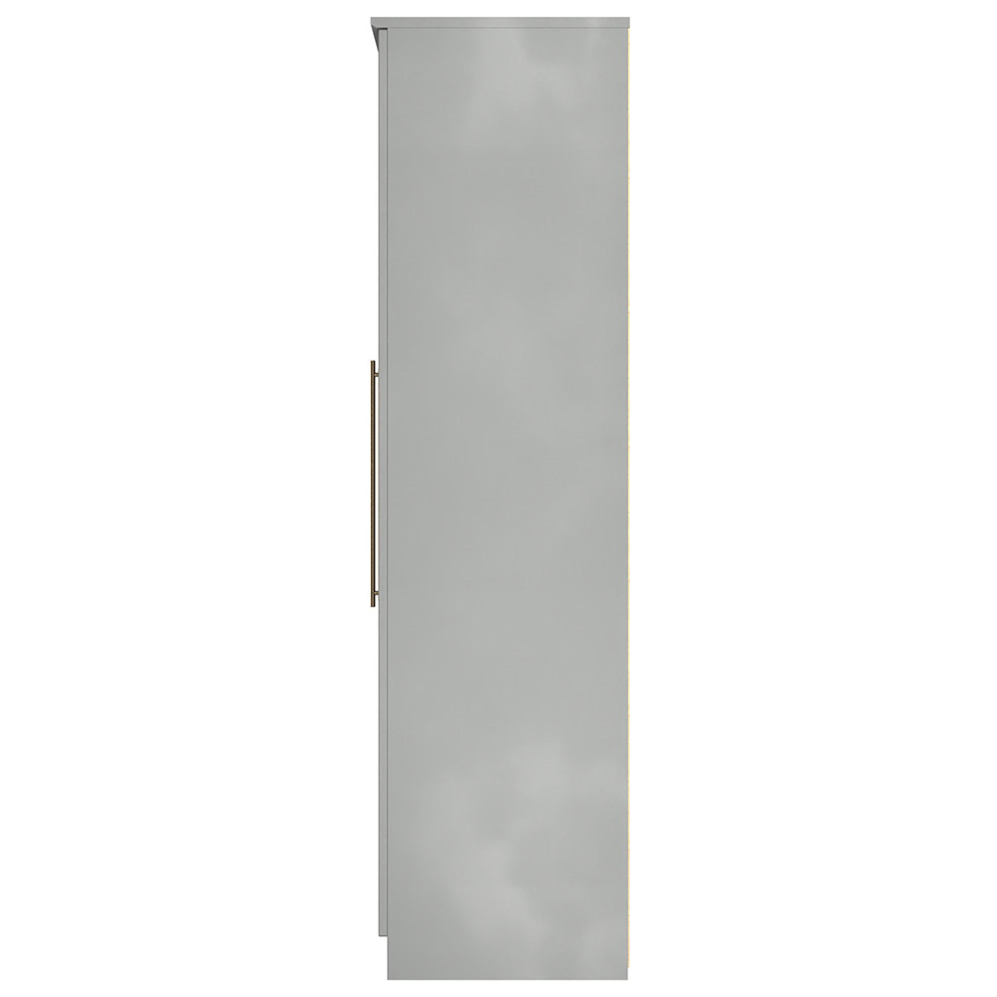 Haworth Wardrobe - 3 Door - Tall Triple - 1 Mirror - Grey