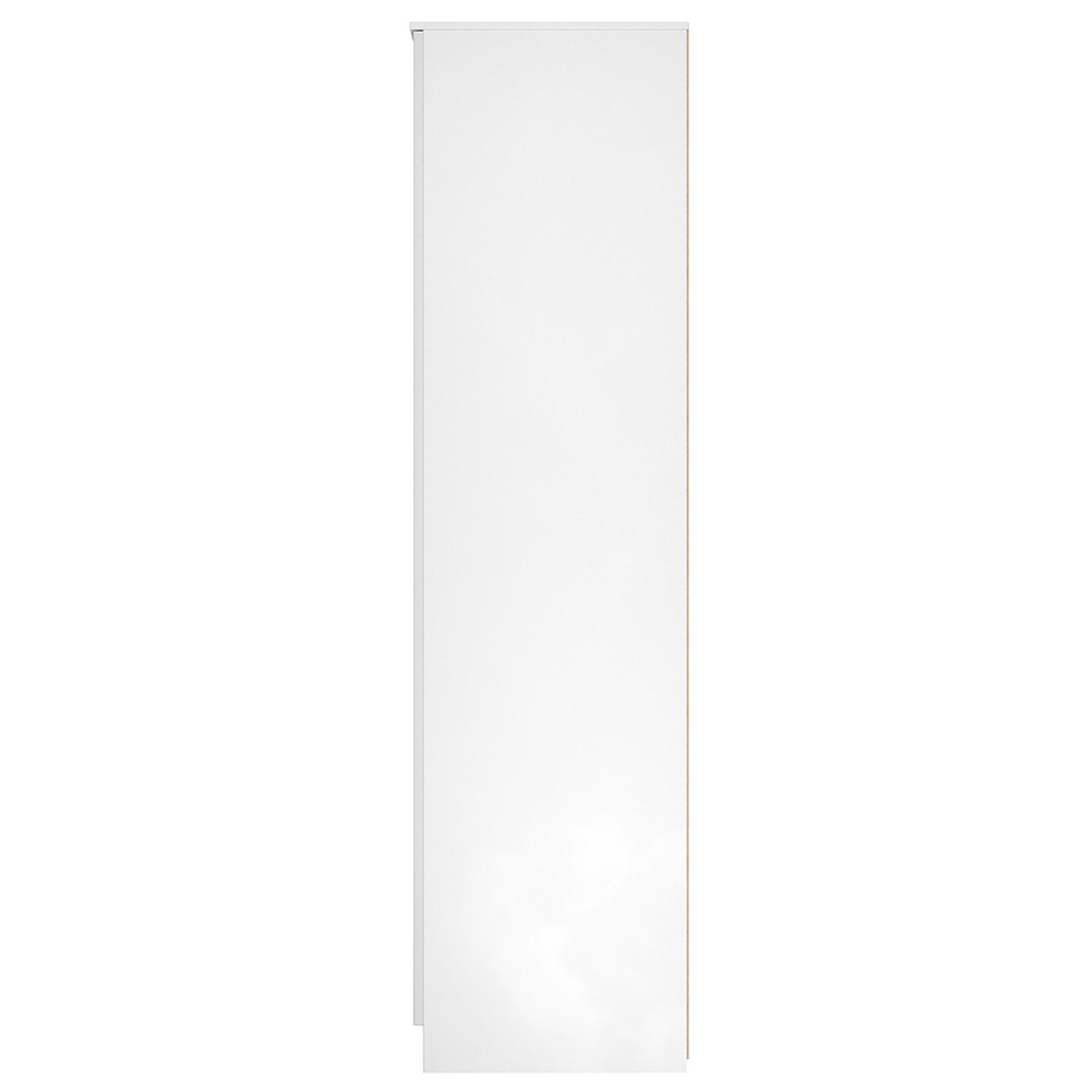 Milan Wardrobe - 3 Door - 1 Mirror - LHF 2 Drawer - Tall - Combi - White Gloss