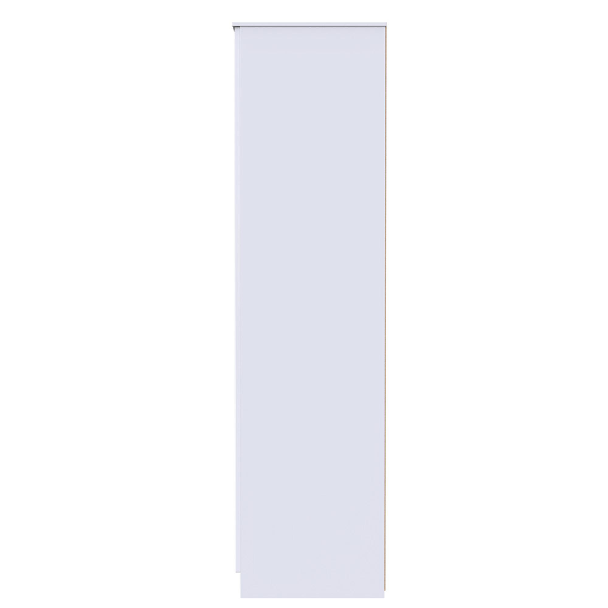 Milan Wardrobe - 3 Door - 1 Mirror - Tall - Triple - White Gloss
