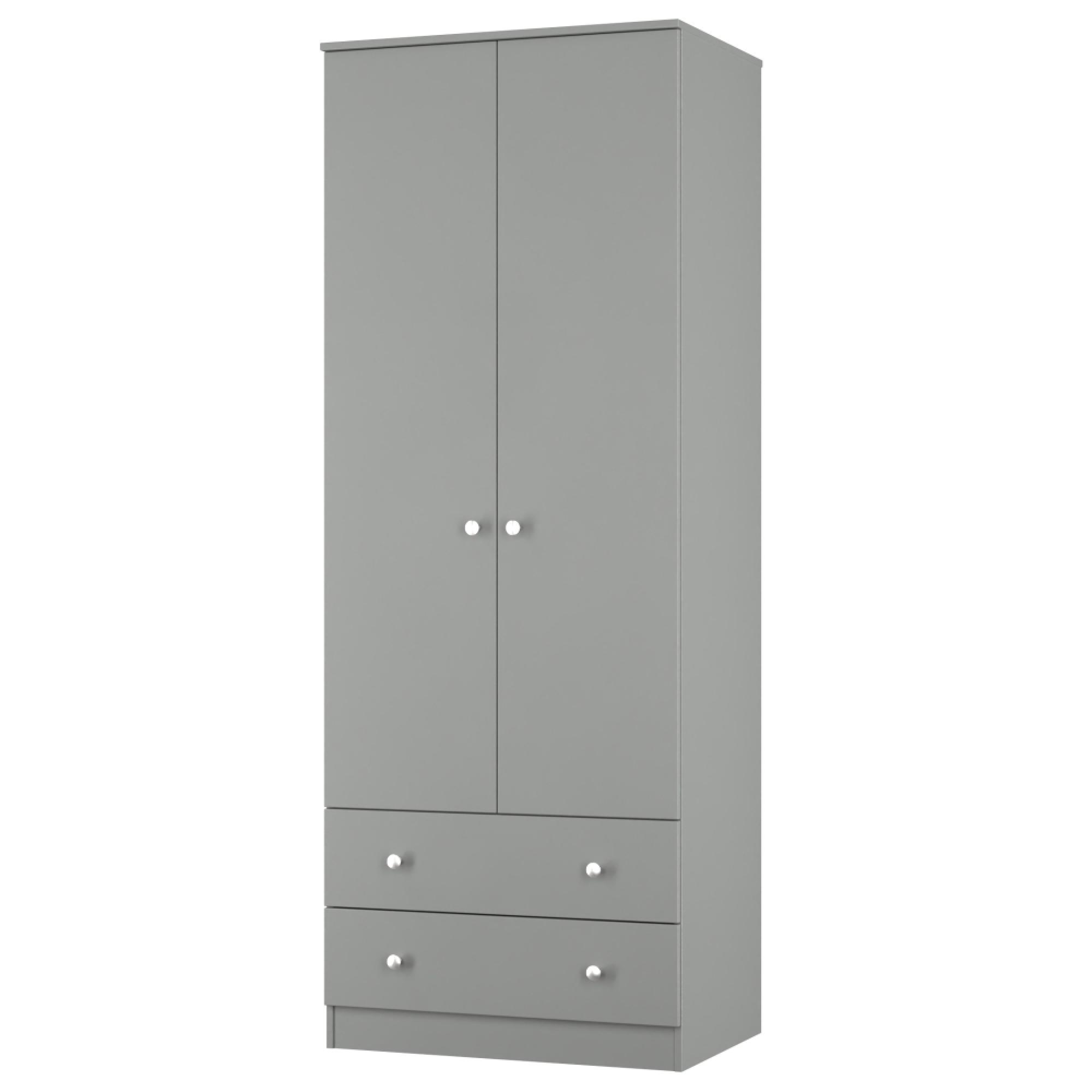Yarmouth Wardrobe - 2 Door - 2 Drawer - Tall - Dusk Grey