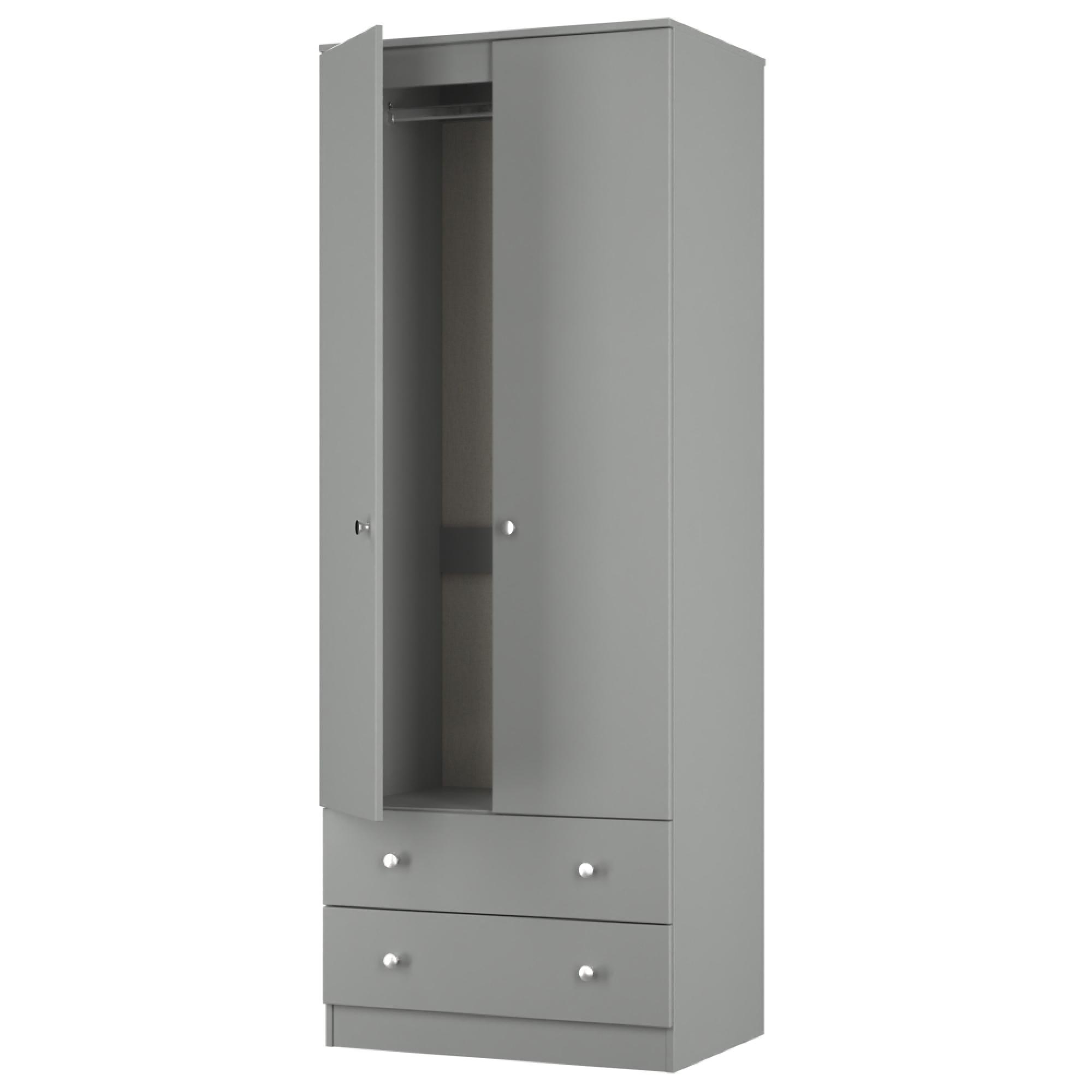 Yarmouth Wardrobe - 2 Door - 2 Drawer - Tall - Dusk Grey