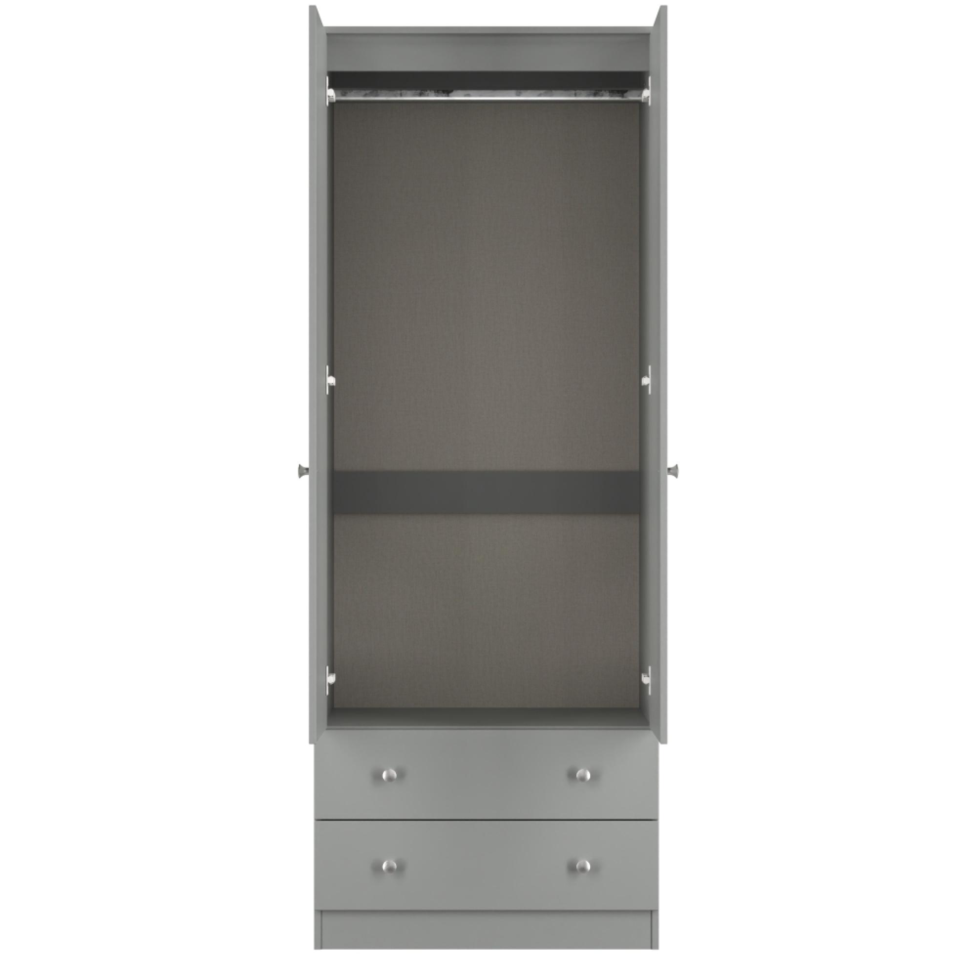 Yarmouth Wardrobe - 2 Door - 2 Drawer - Tall - Dusk Grey