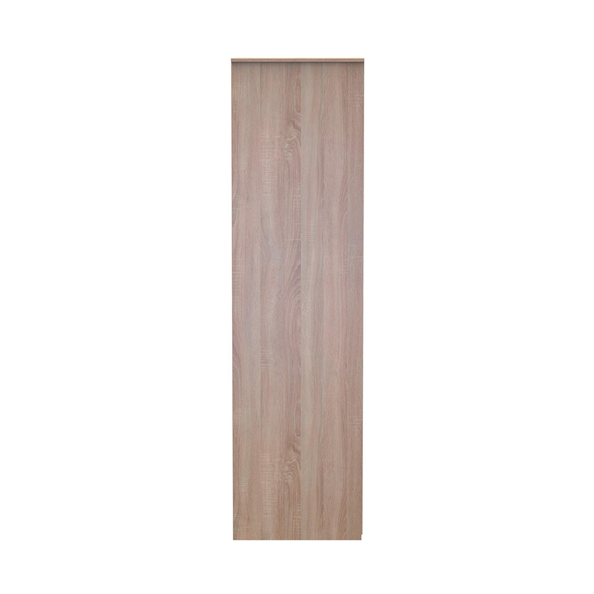 Monaco Wardrobe - 2 Door - Plain - Tall - White Matt and Oak