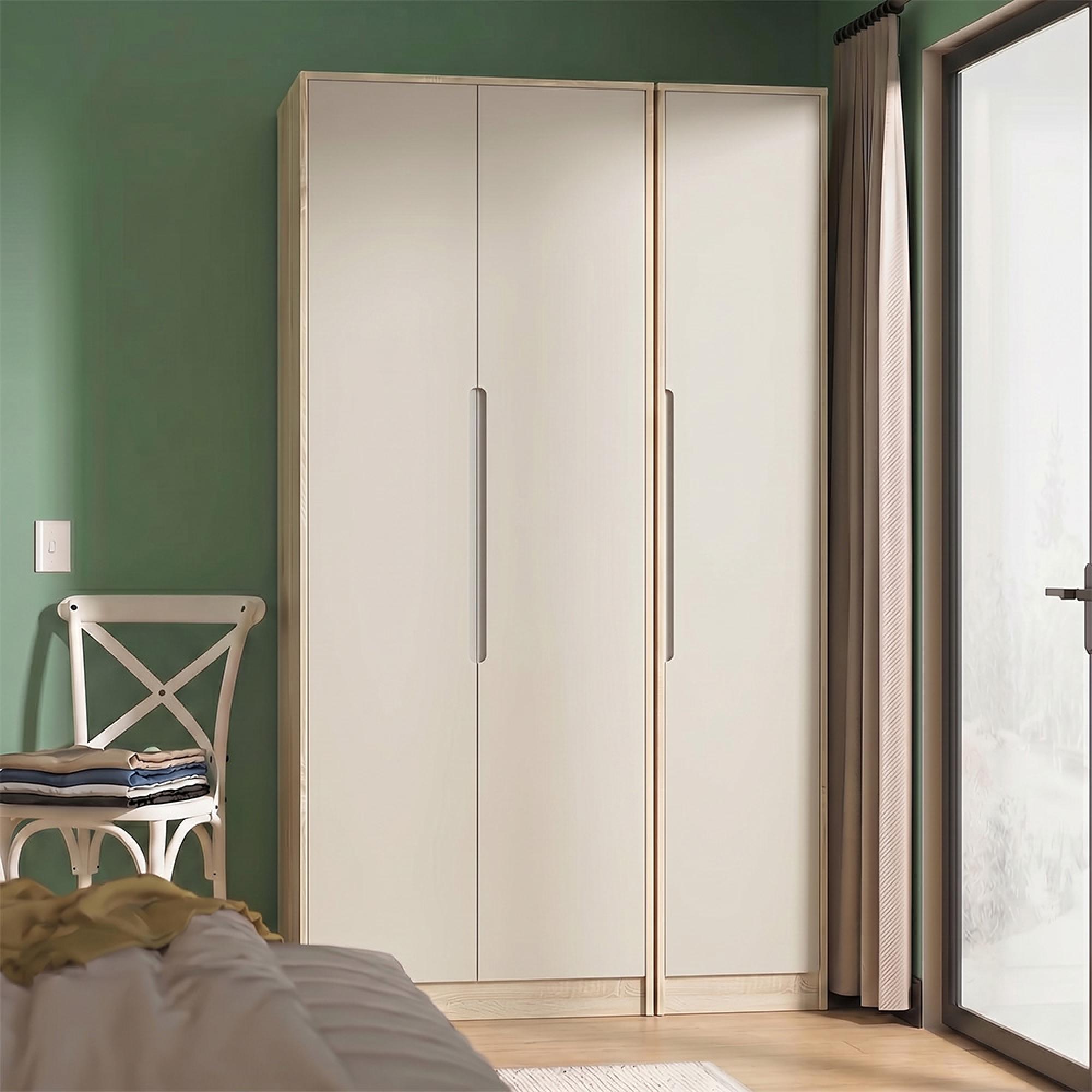 Monaco Wardrobe - 3 Door - Tall - Triple - Cashmere and Oak