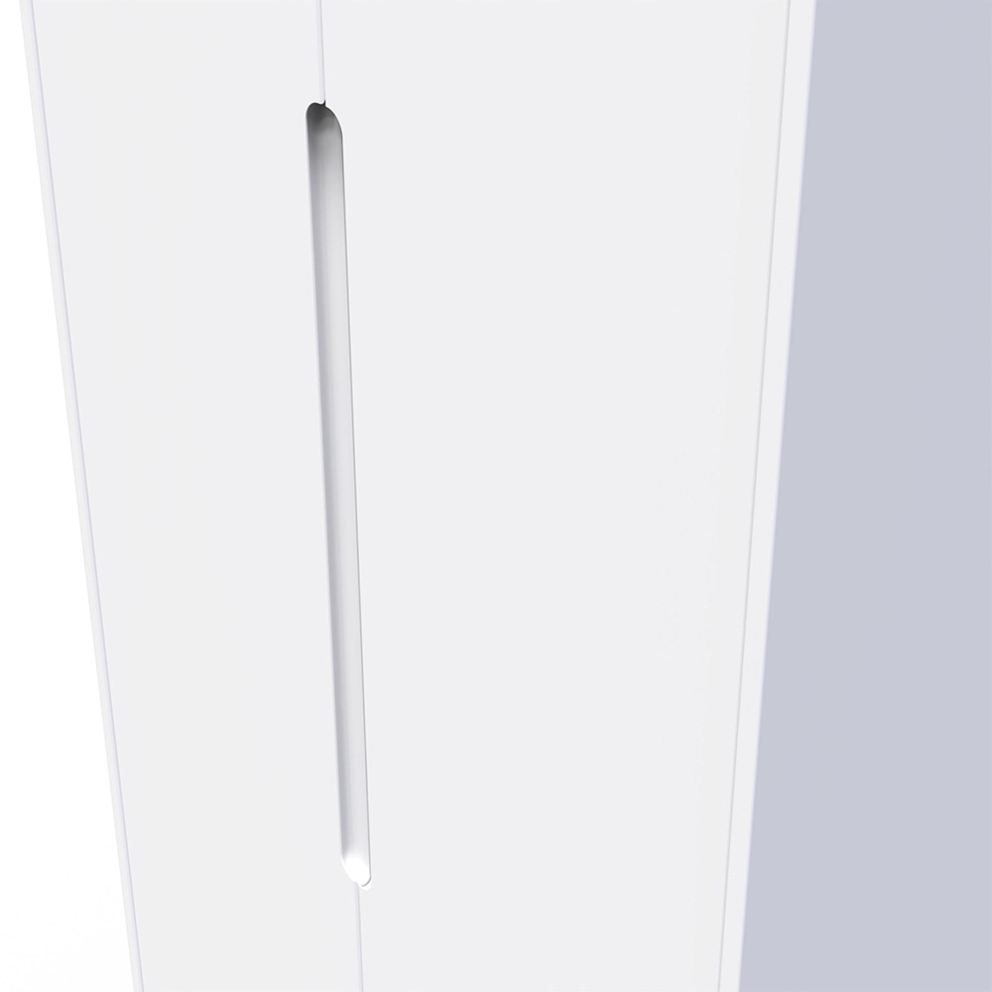 Monaco Wardrobe - 2 Door - Plain - Tall - White